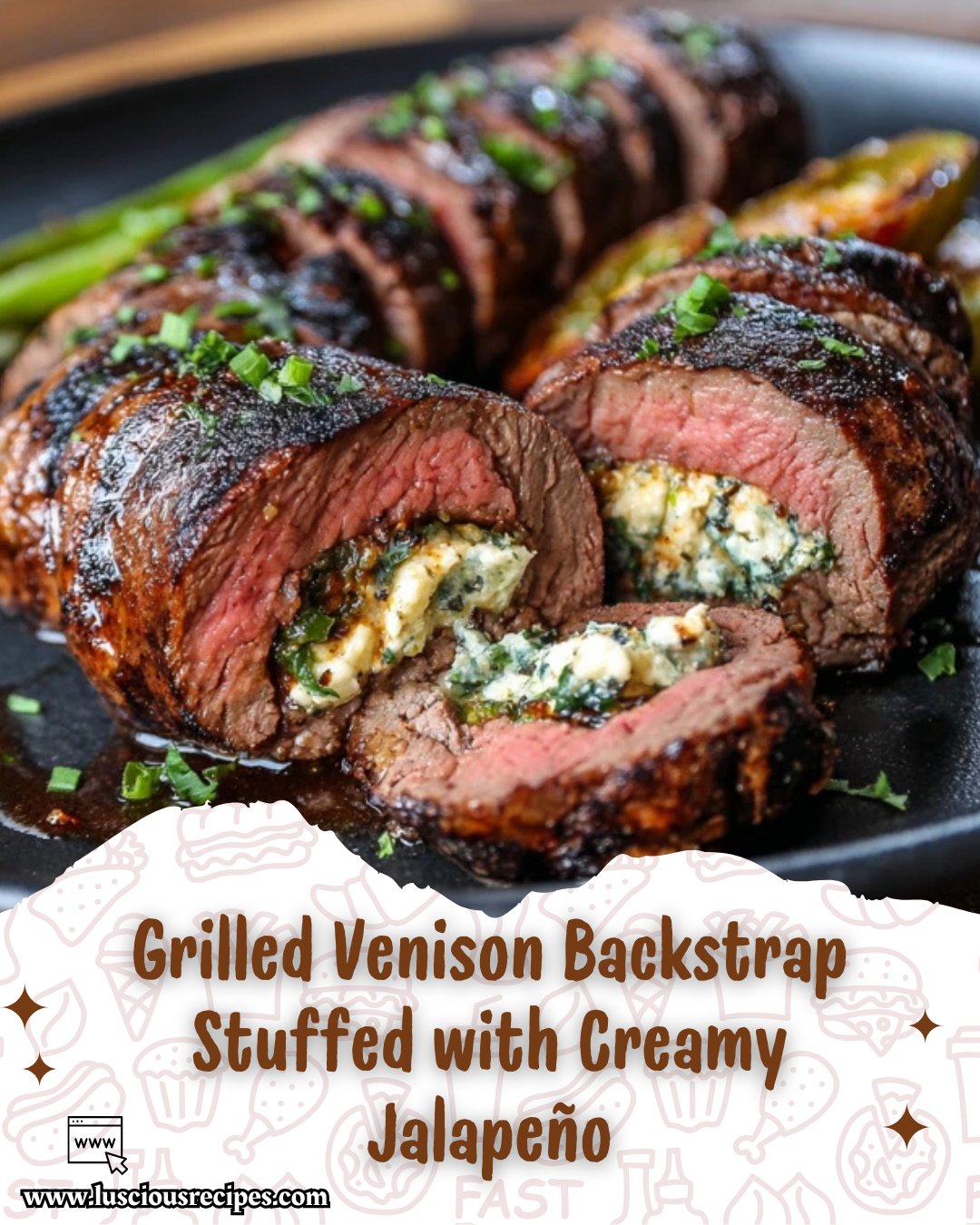 Easy recipes - Grilled Venison Backstrap Stuffed with... | Facebook