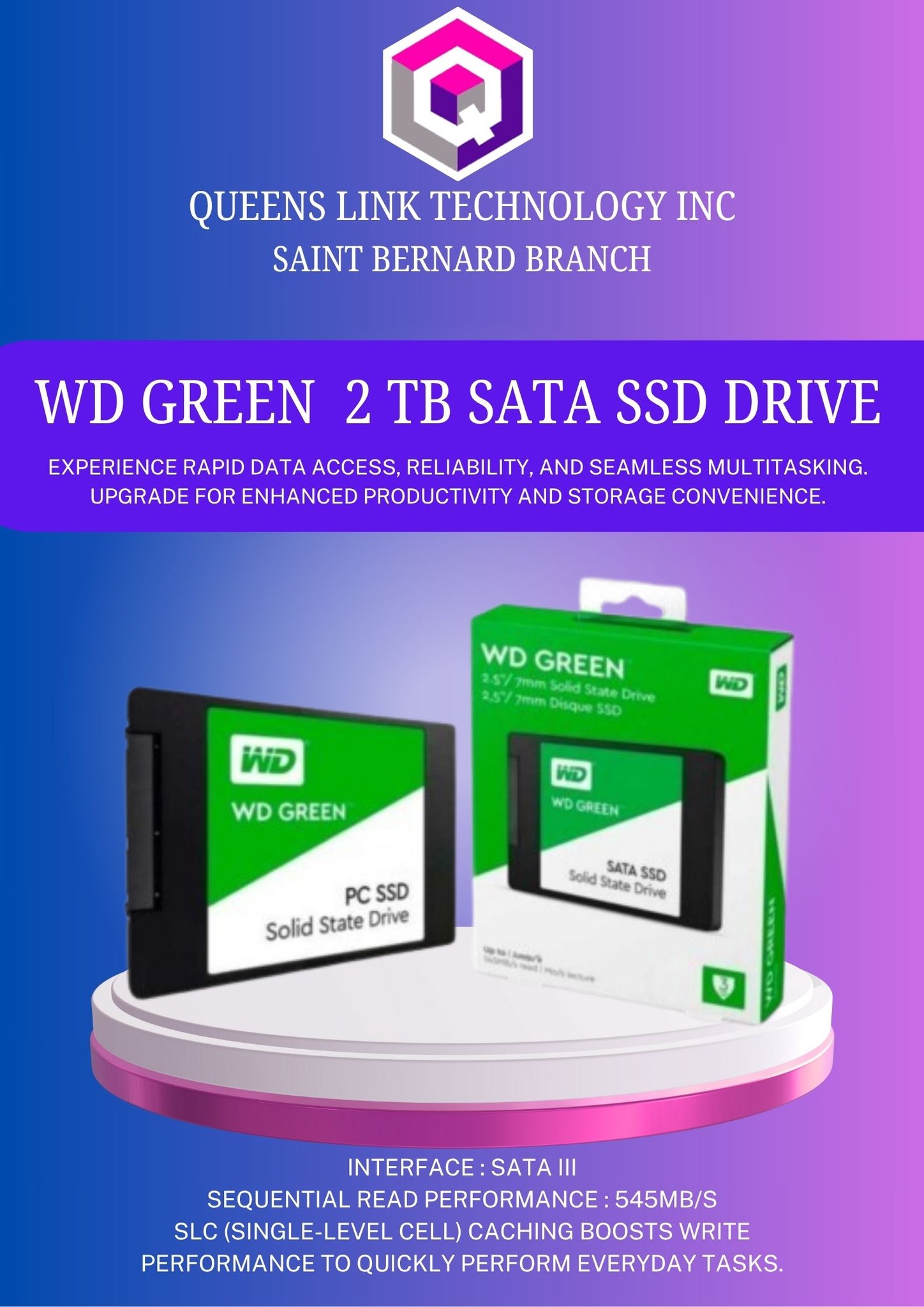Queens - Speed Up Your System with WD Green SSDs! Catchy/Social Media ...