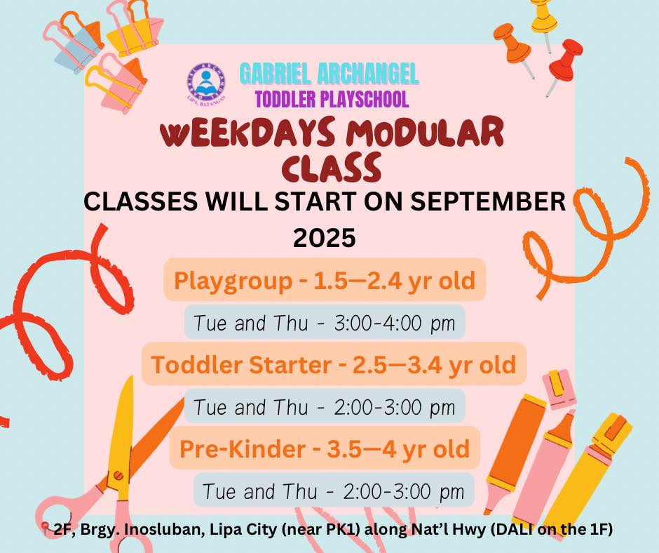 Gabriel Archangel Toddler Playschool - Lipa, Batangas | Lipa City