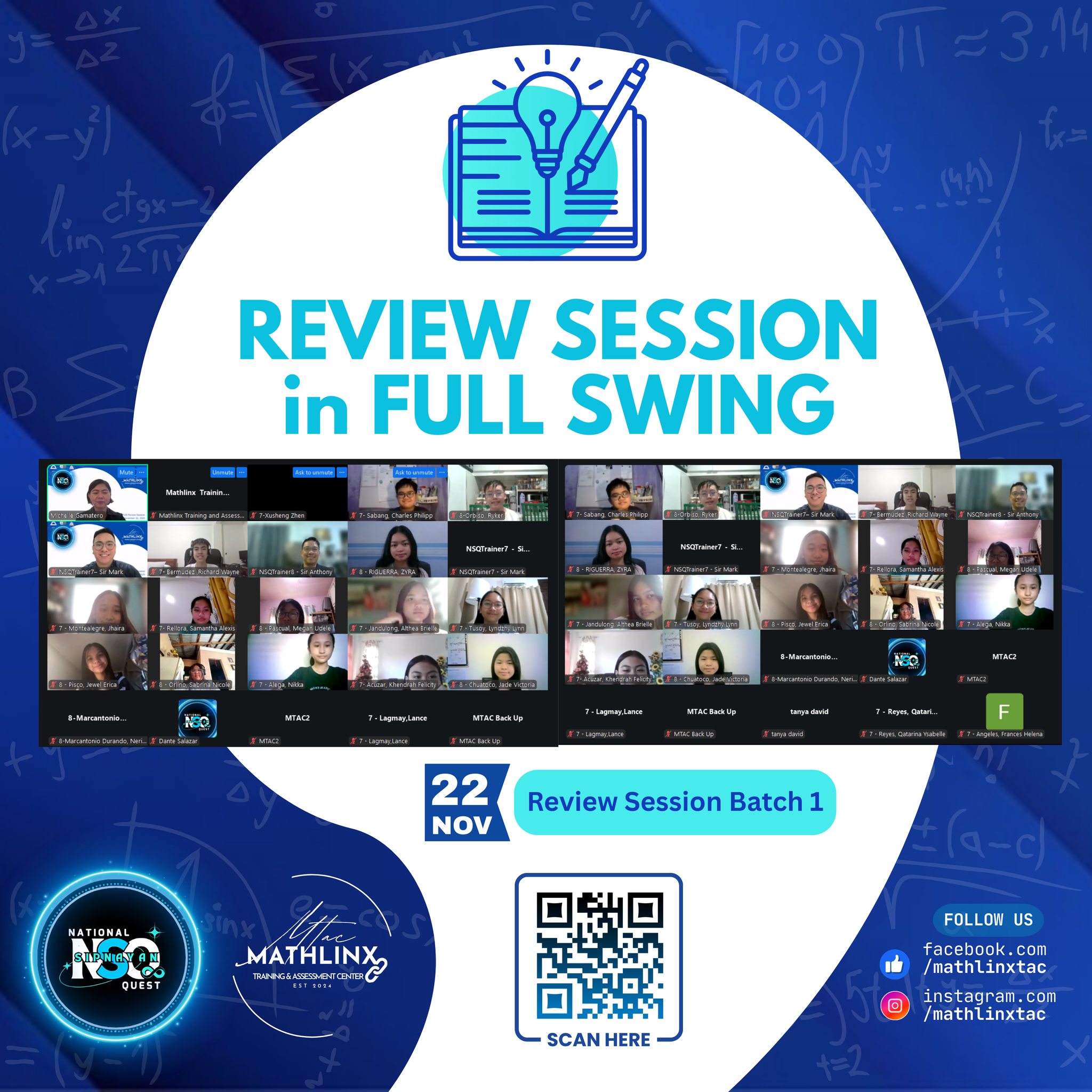 Mathlinx - 📚 NSQ 2026 Review Session – Batch 1 is now happening! Good ...