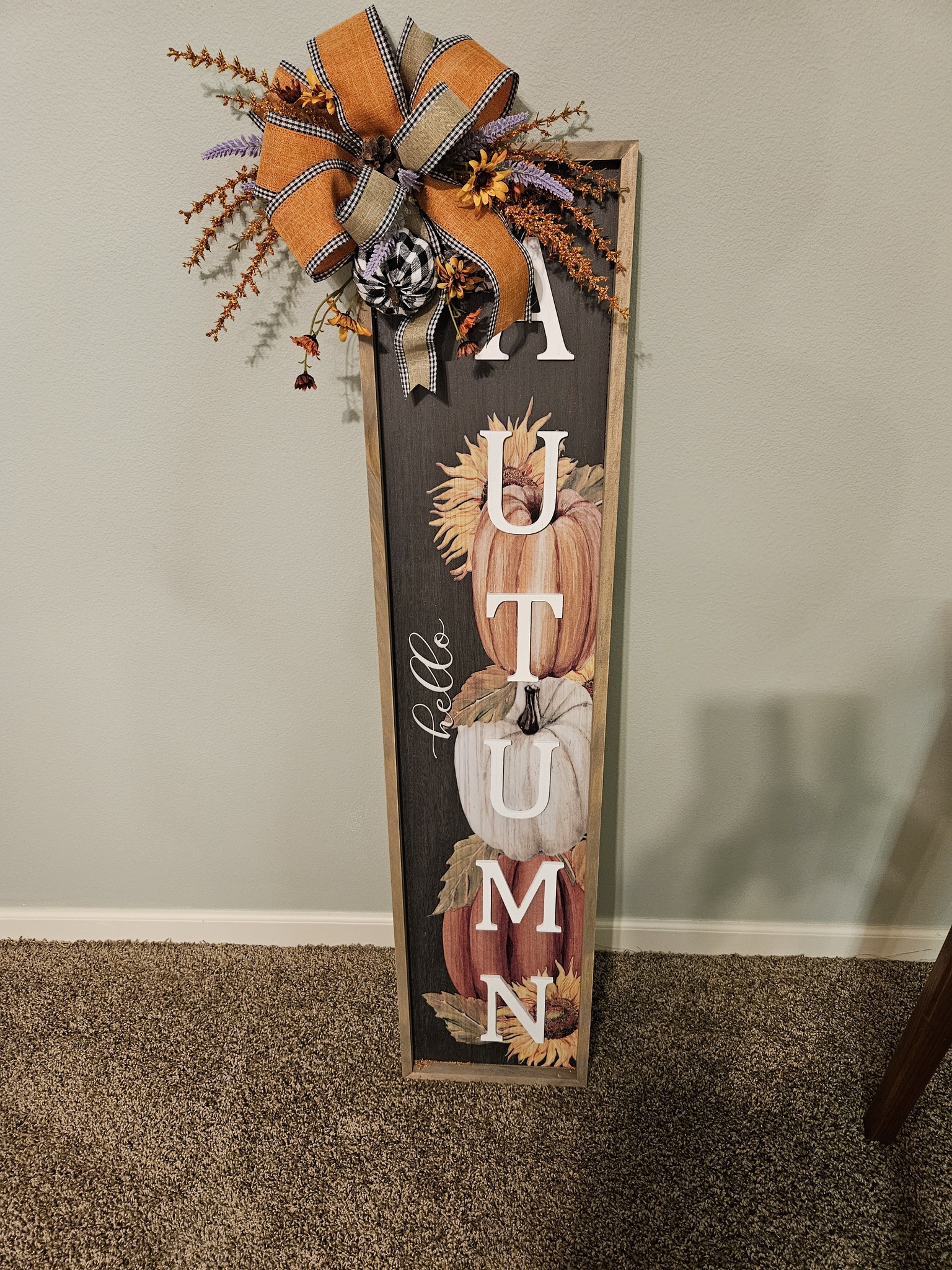 Flowers - Add this cute Fall sign along with the matching pumpkin ...