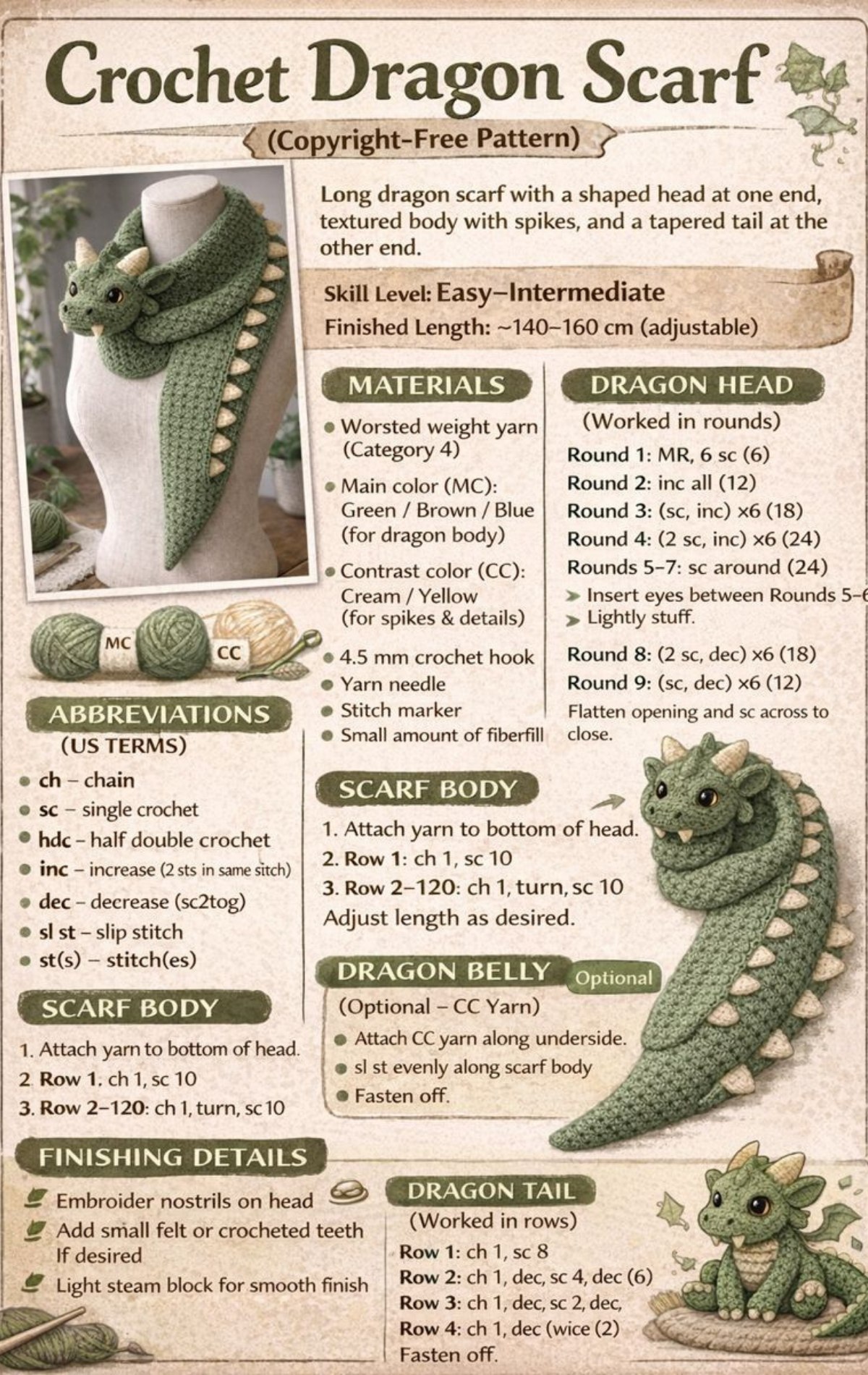 Crochet Dresses - Crochet Dragon Scarf Pattern 😍 | Facebook