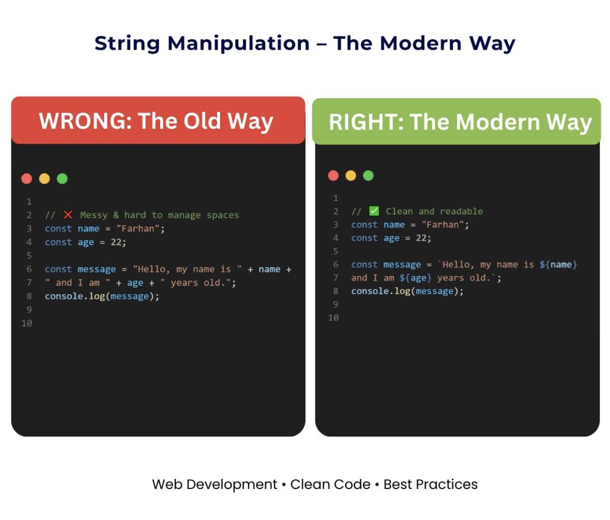 James - Still using + to concatenate strings in JavaScript? It might be ...
