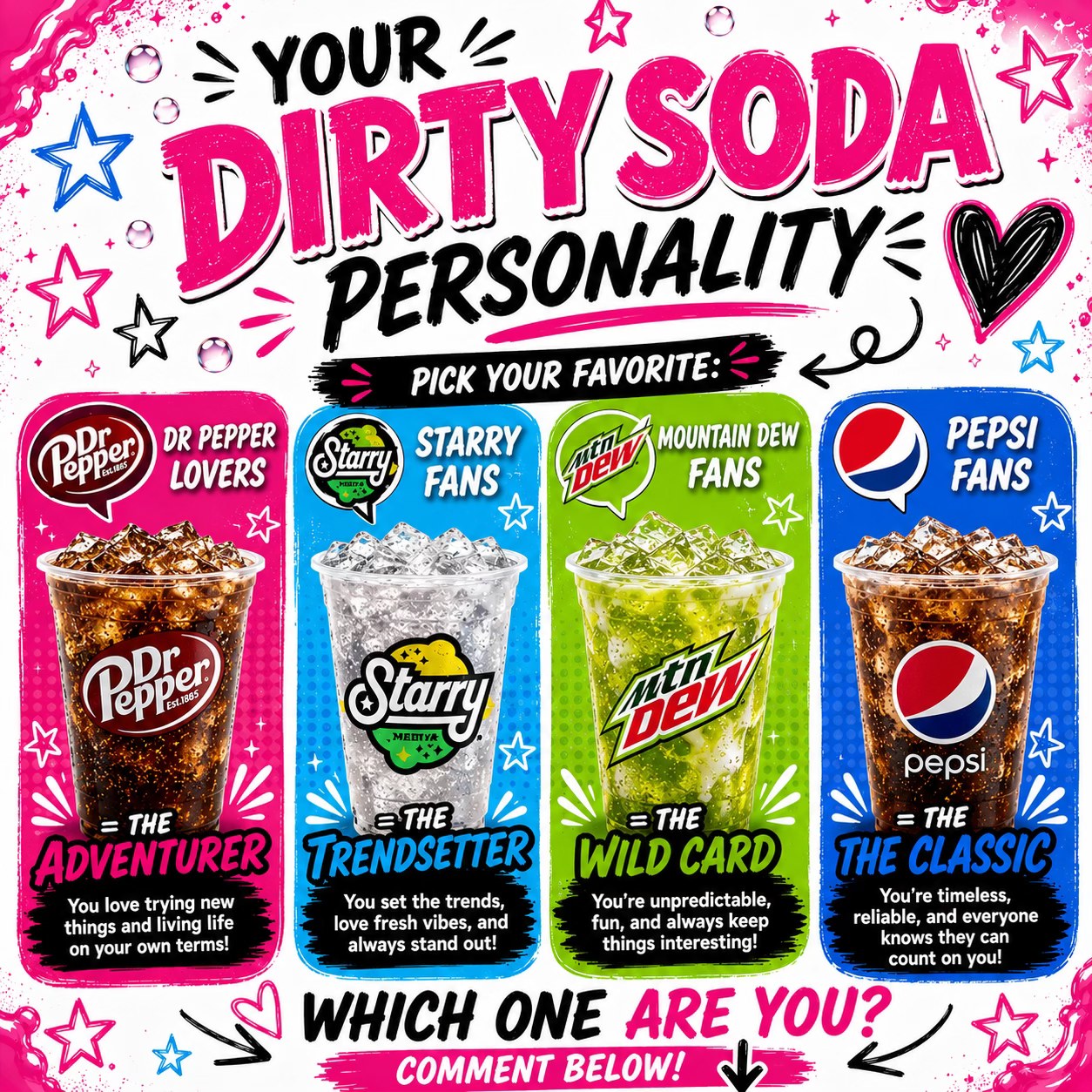 Take our quiz to find your summer soda soulmate!🥤🫧💖 Send this