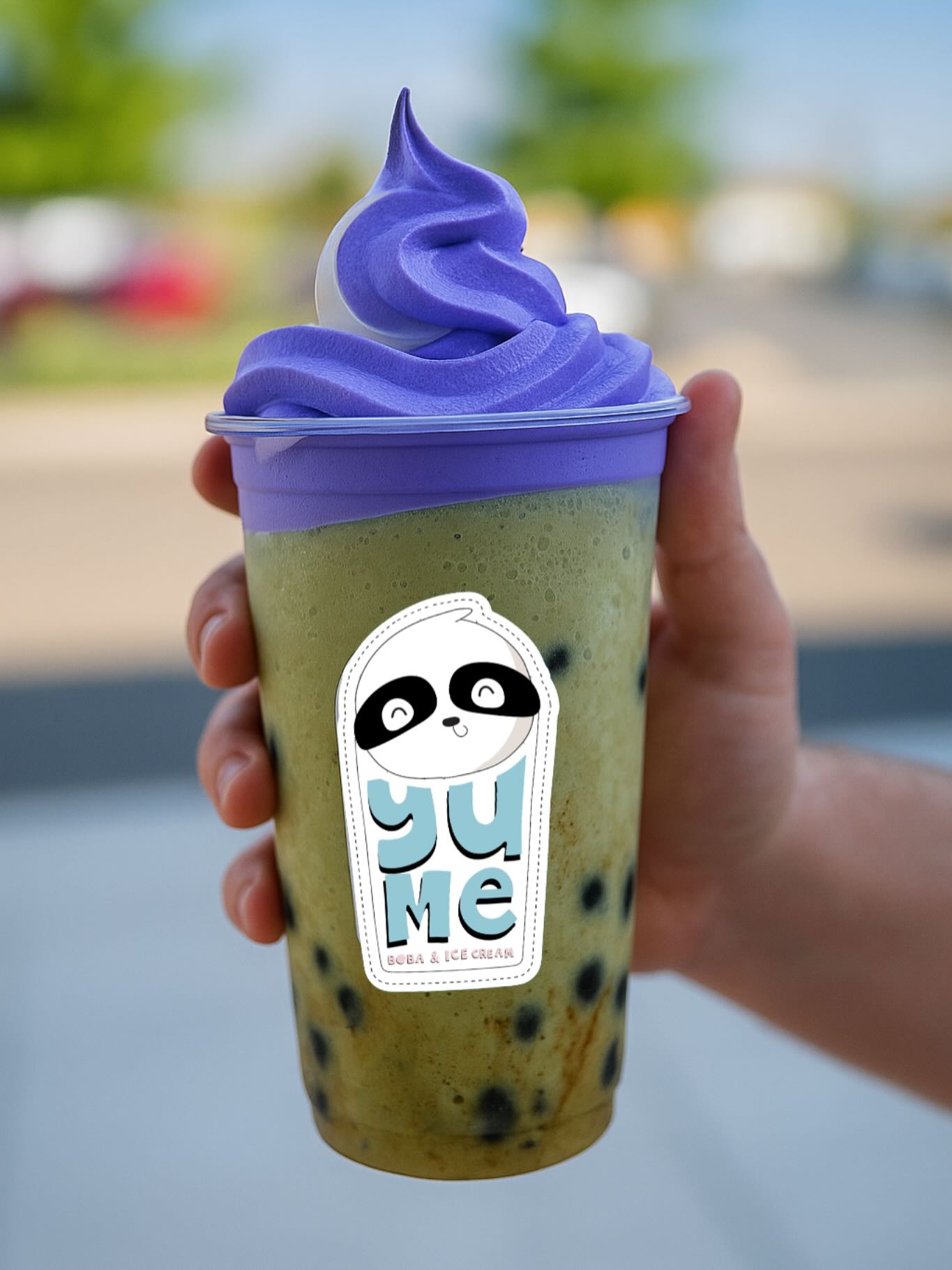 Yume - Say hello to our Matcha Boba Float topped with creamy Ube and ...