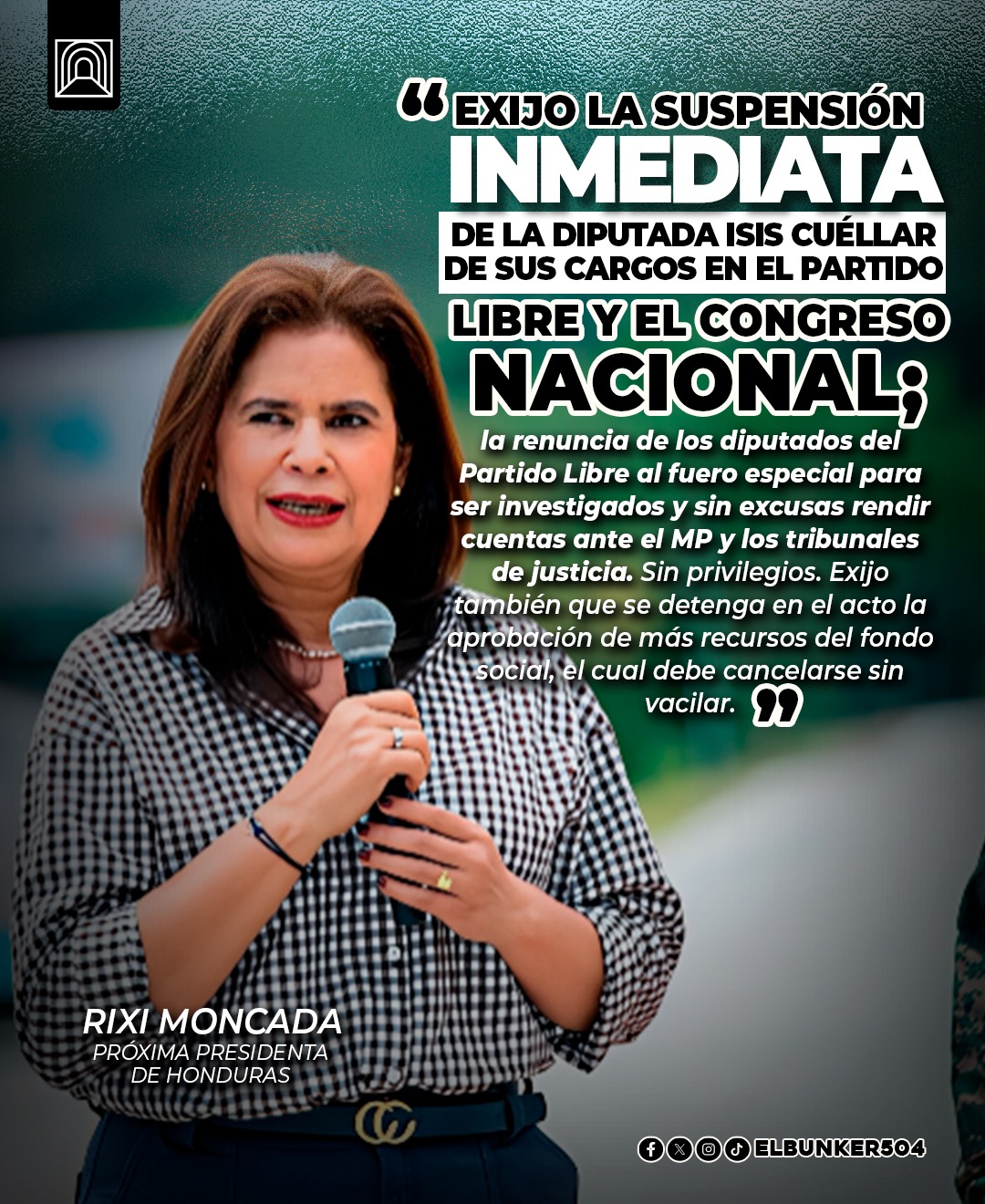 ElBunker504 - La candidata a la presidencia de Honduras demuestra su ...