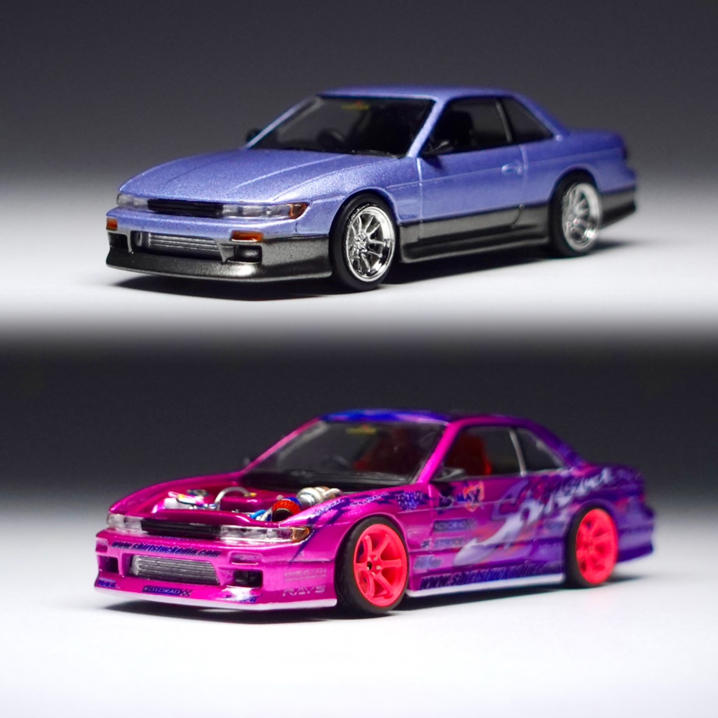 1/64 改日産 Silvia S13 Vertexドリフト 風 関村 1/64 改日産 Silvia