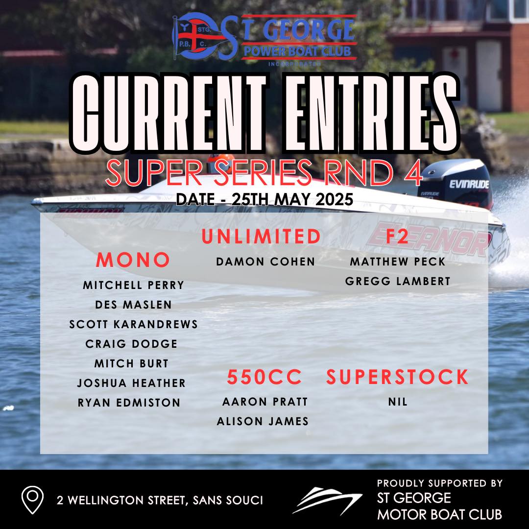 St. - Current list of entries for Rnd4 of our Super Series held this ...