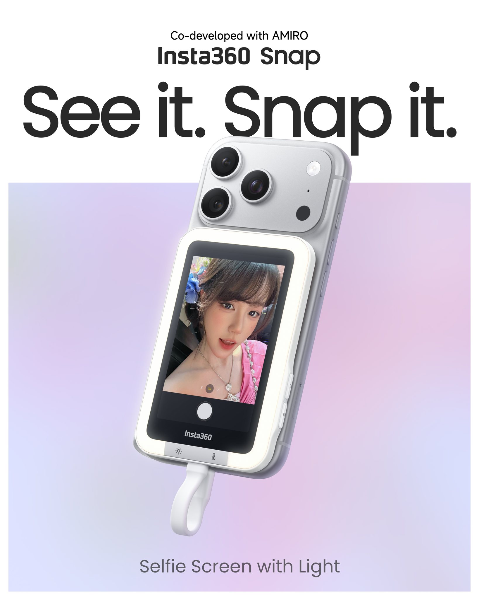 スマホアクセサリー Insta360 x Amiro Selfie Stick with Light Something new is snapping into place 👀✨ Introducing the Insta360