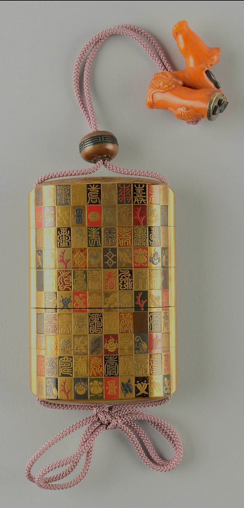Traditional Japanese inro cases for small objects