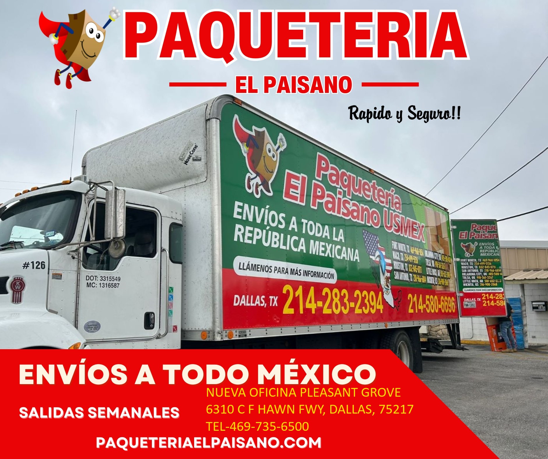 Paqueteria - Paisano, te estamos esperando para enviar tus paquetes a ...
