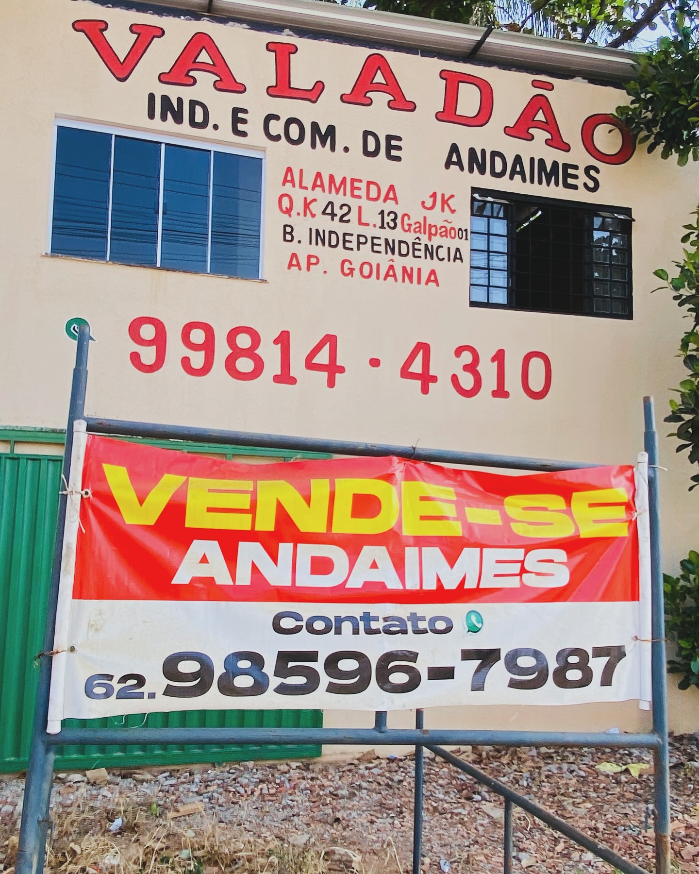 Valadão Andaimes LTDA | Aparecida de Goiânia GO