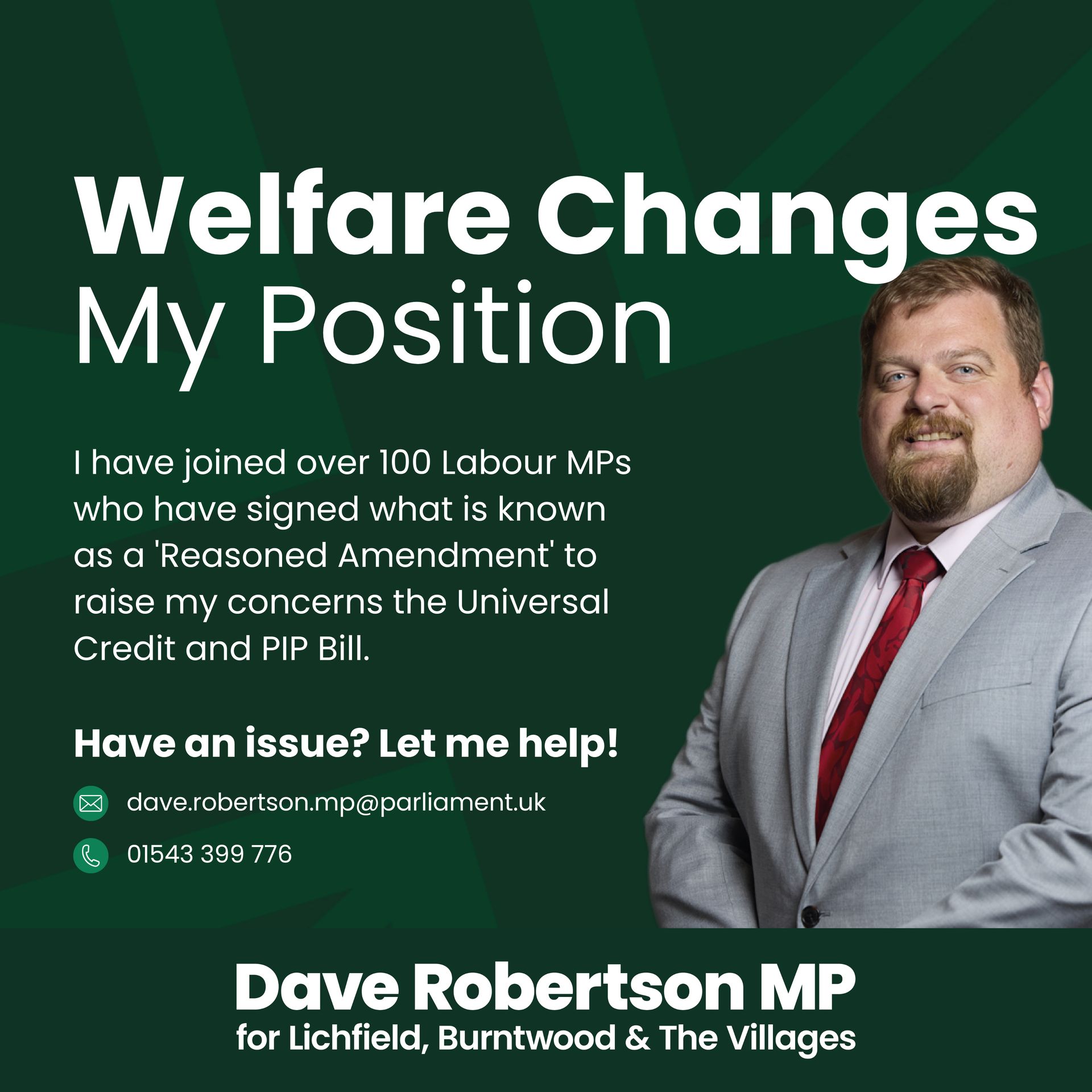 Dave - On Monday, I was one of more than 100 backbench Labour MPs who ...