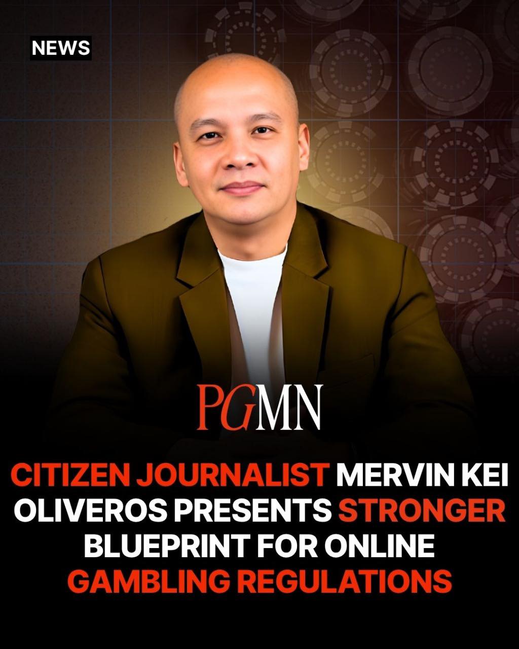 Citizen Journalist Mervin Kei Oliveros, a former William Hill UK