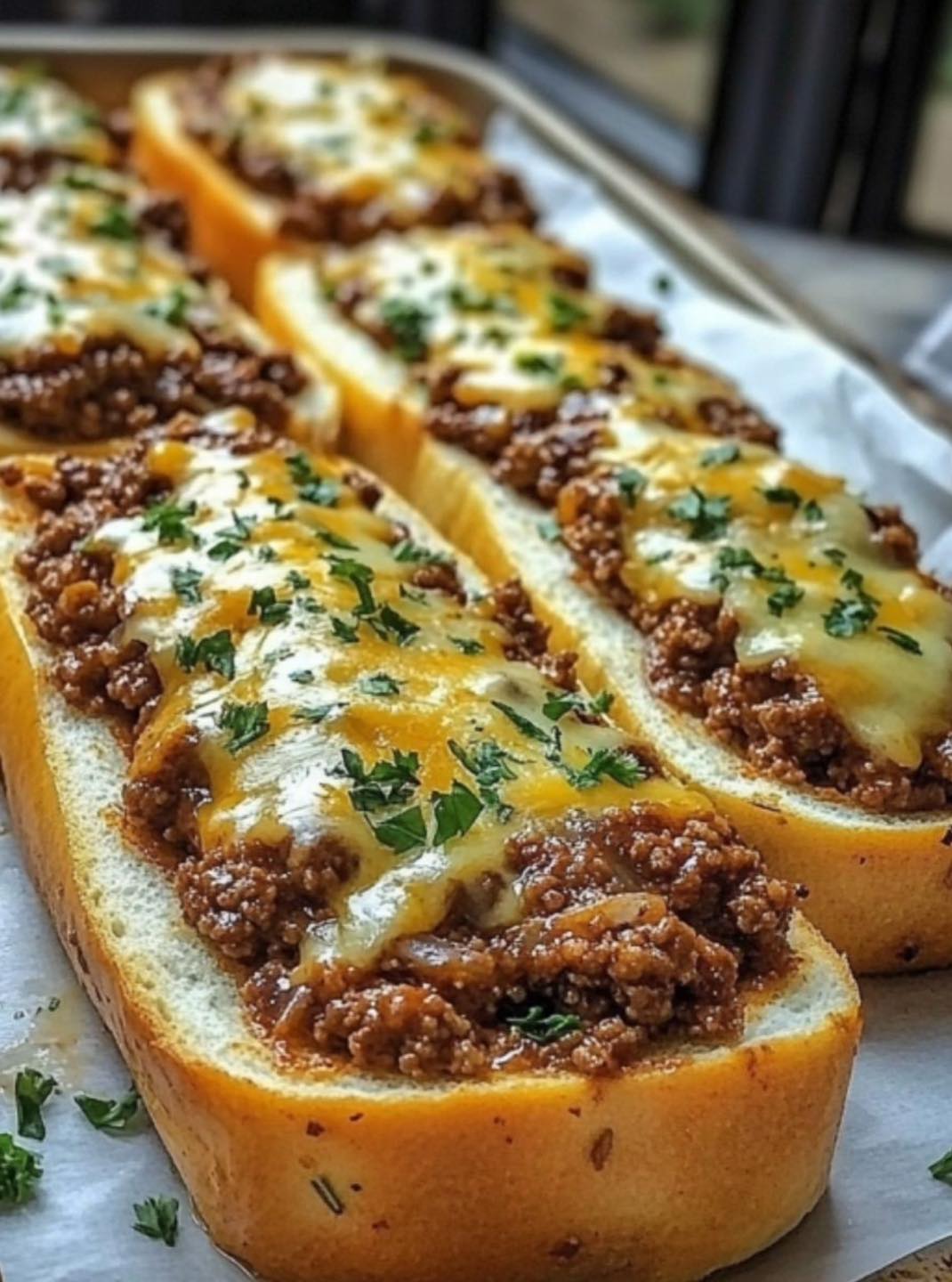 Old Yum Recipes - Homemade garlic bread sloppy joes,...