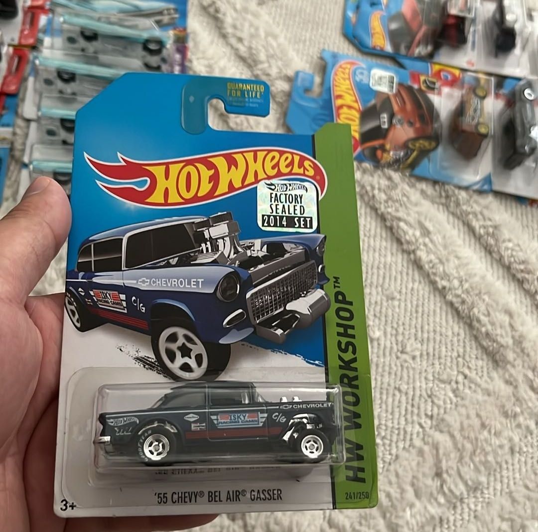 The Hot Wheels 2026 Thrill Climbers '55 Chevy Bel Air Gasser Gold