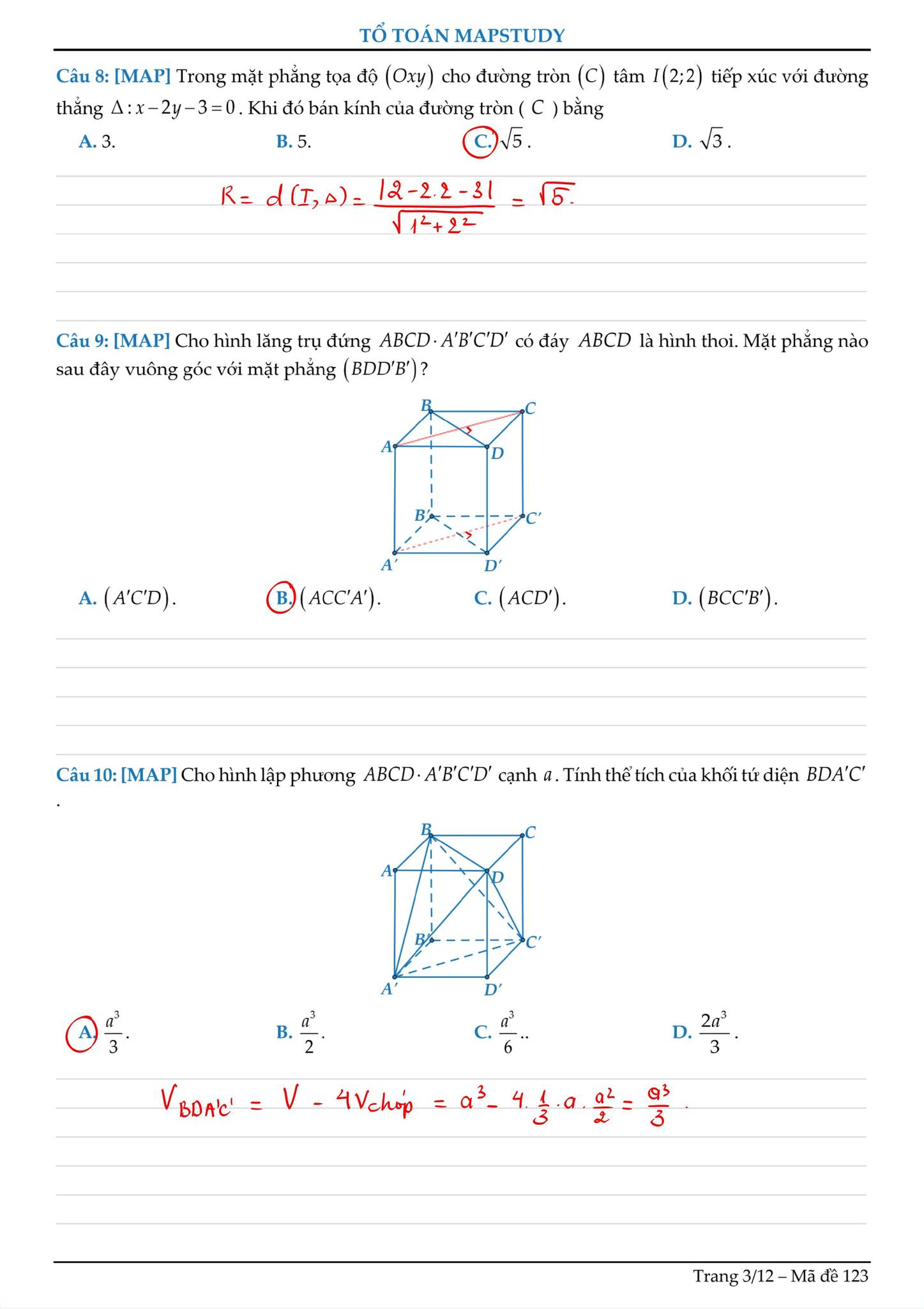 Tổ... - Tổ Toán Mapstudy - Chuyên luyện thi Toán 10,11,12