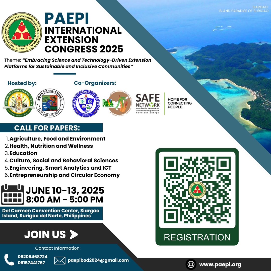 INTERNATIONAL EXTENSION CONGRESS 2025 June 10 to 13, 2025 | Del Carmen ...