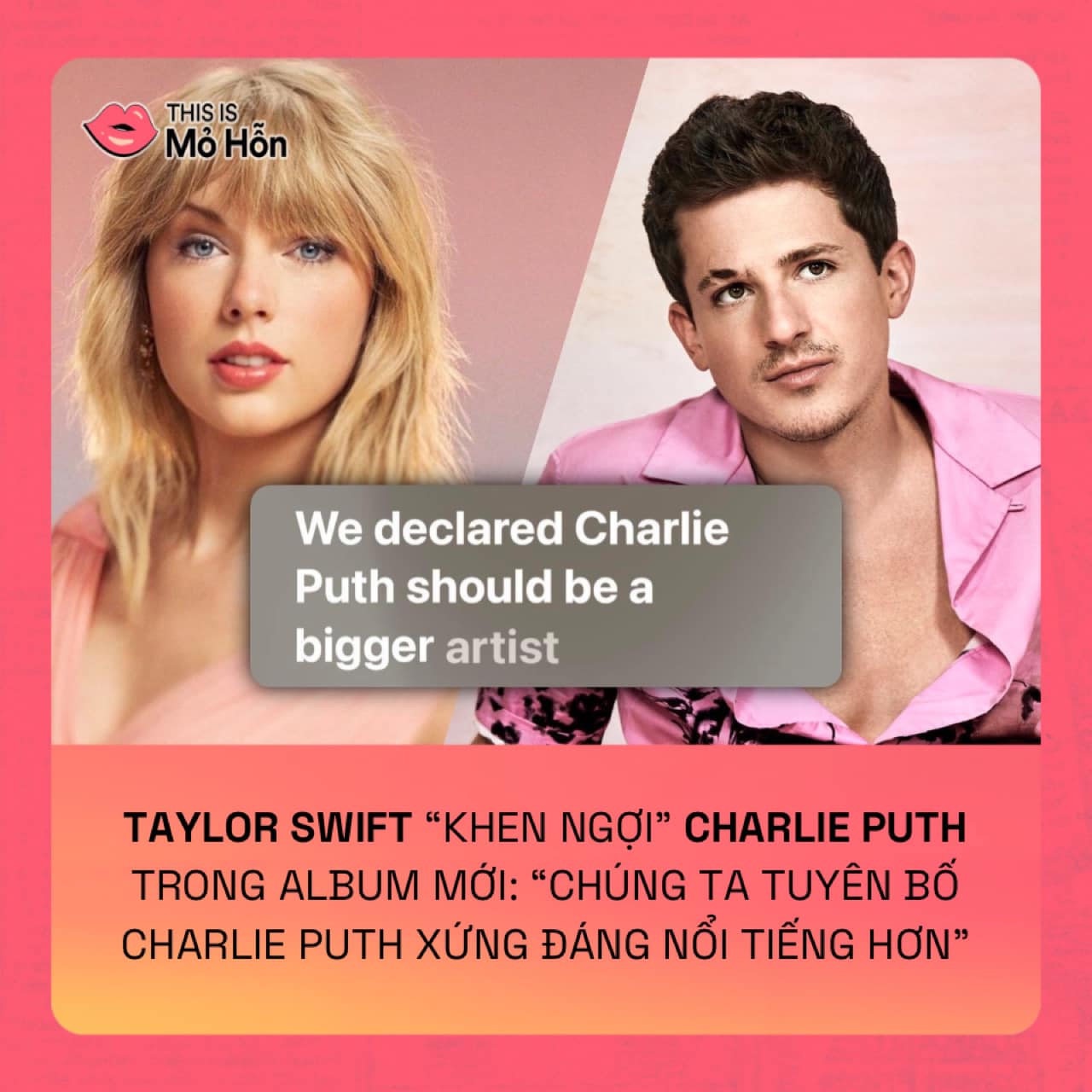 This - “Lời khen” mà Taylor Swift dành cho Charlie Puth trong bài hát ...