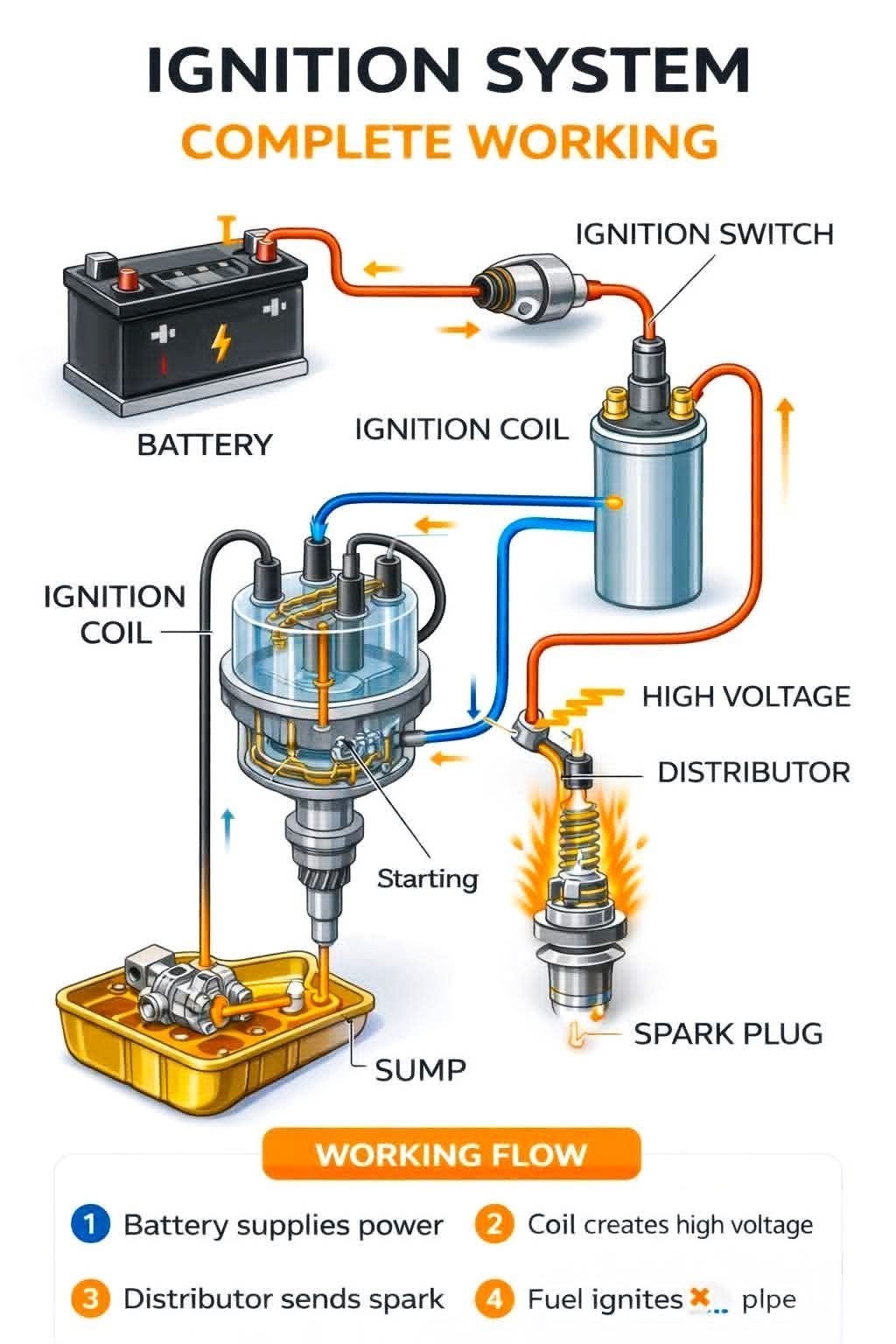 Mechanical Parts Knowledge | Ever wondered how your car engine sparks ...