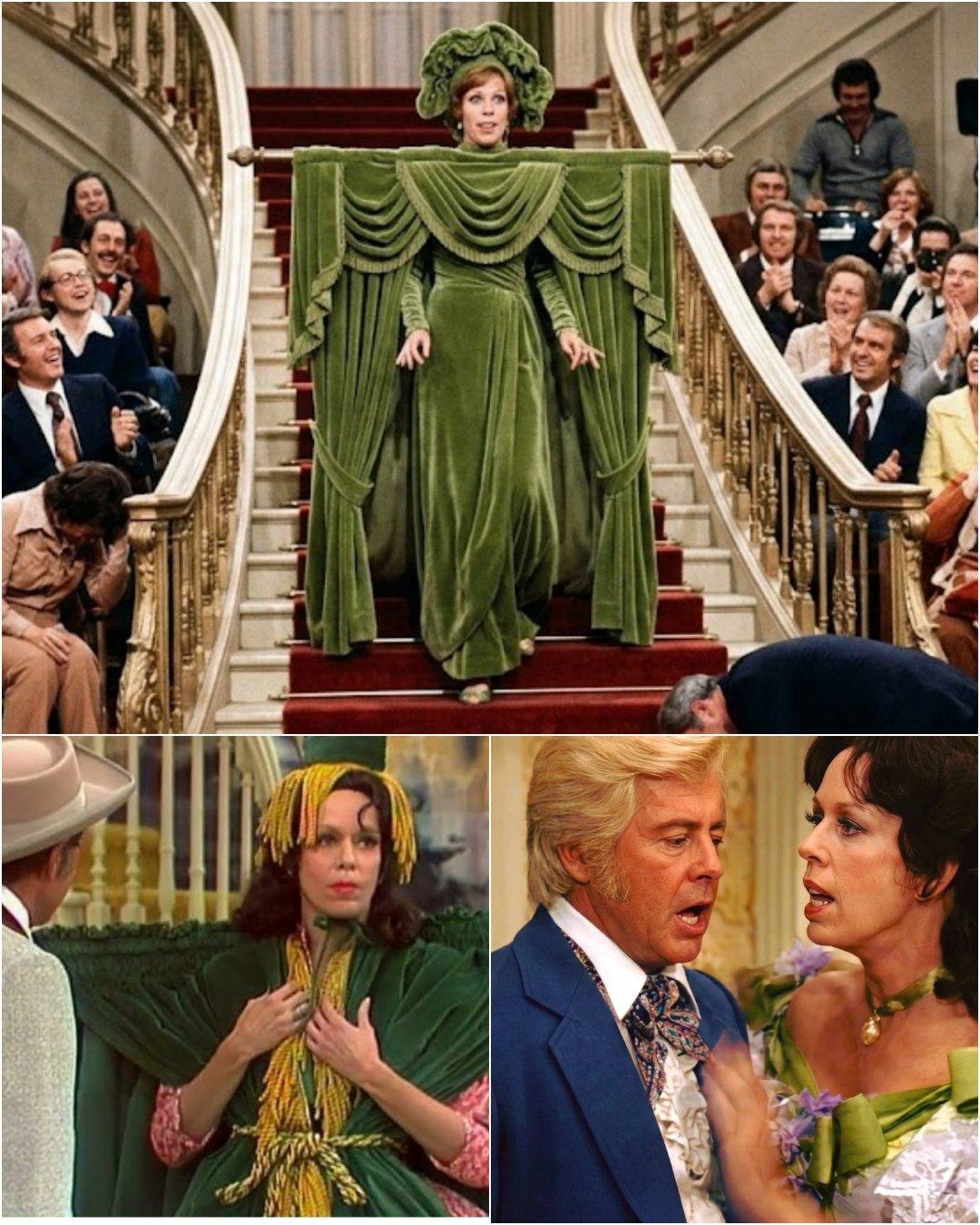 carol burnett green curtain dress I WORE THE CURTAIN… RODS AND ALL.