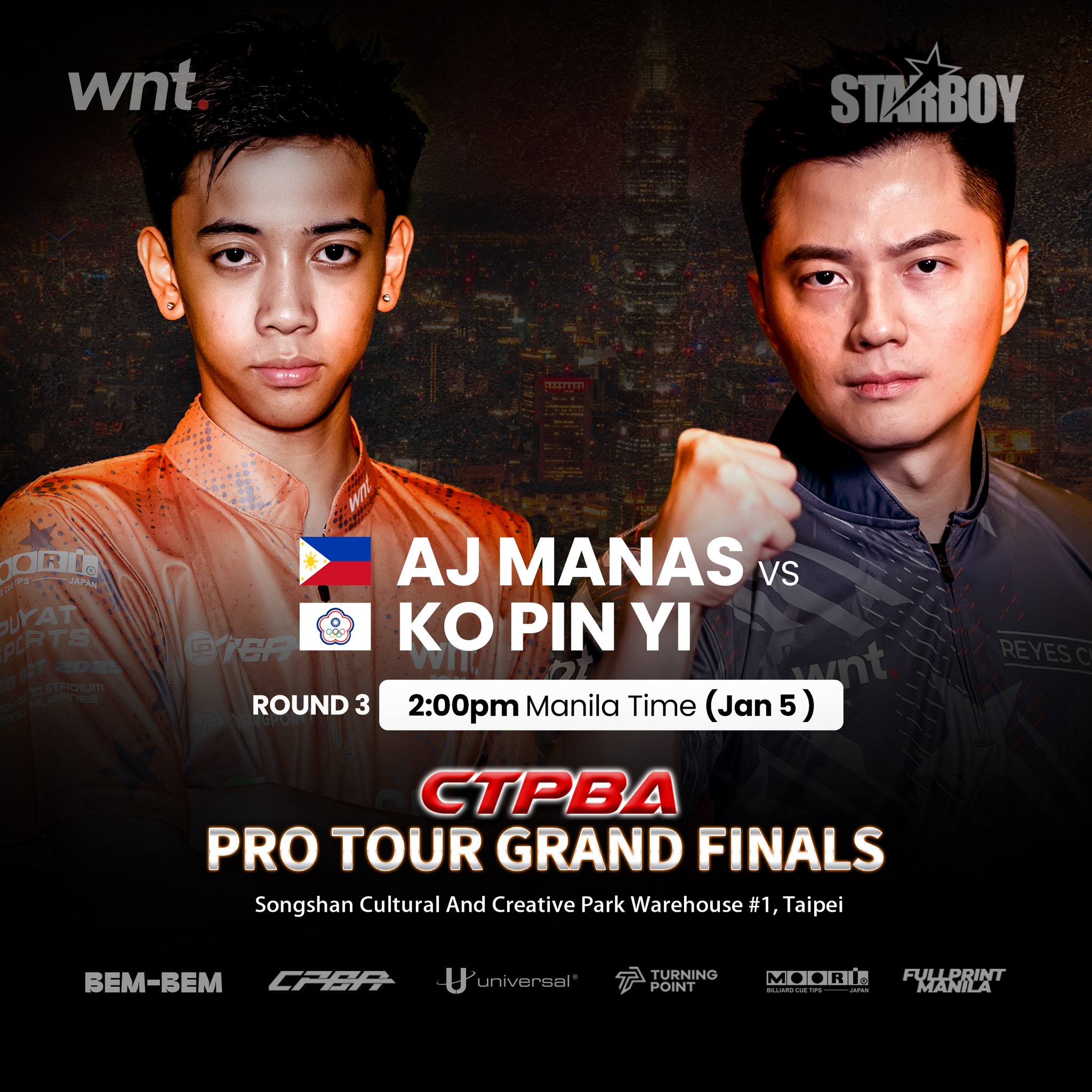 BIG MATCH! AJ Manas vs. Ko Pin Yi — Round 3, Race to 7, TV table 