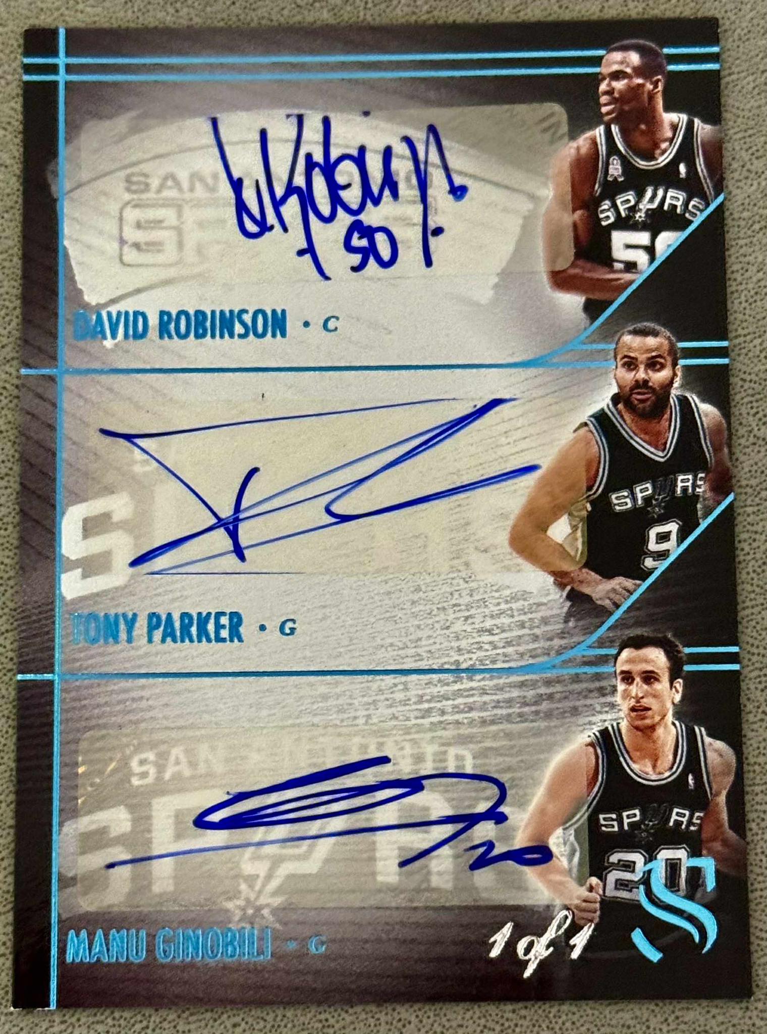 1/1 triple auto spurs lezzgow! CB SPURS 5 aabl SAN мнззии AVID 