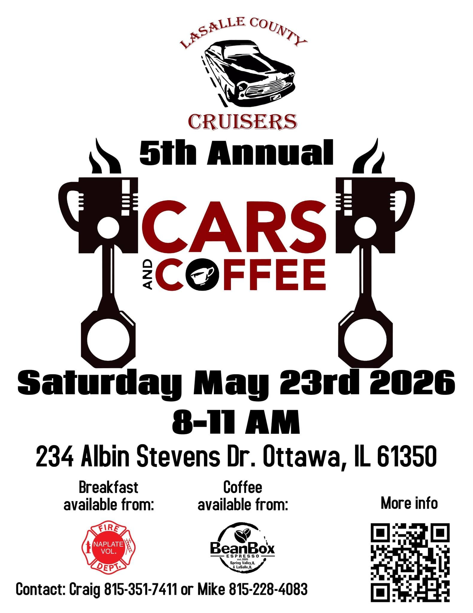 5th Annual Cars and Coffee event in Ottawa, IL
