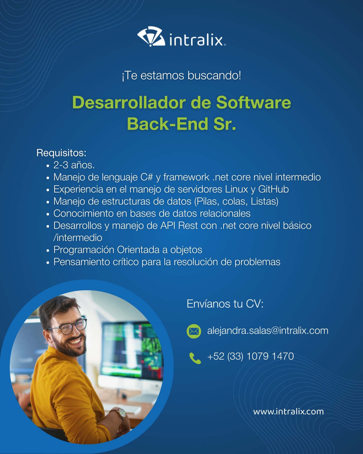 Intralix - 📢¡Estamos en busca de Desarrollador de Software Back-End Sr ...