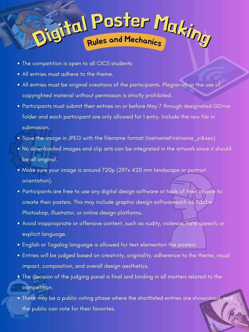 CICS - 🌟 Announcement: Digital Poster Making Contest Rules and ...