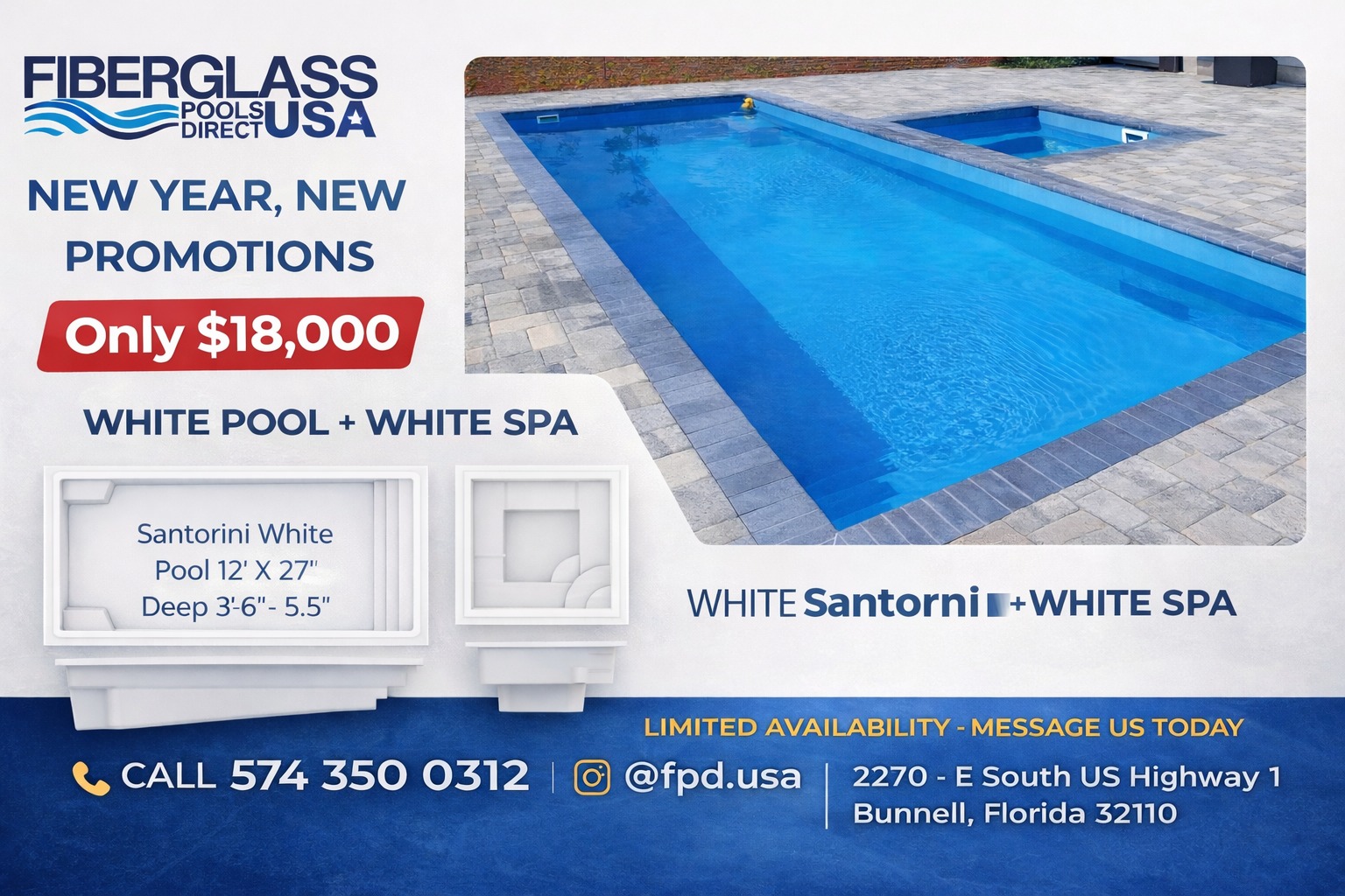 Fiberglass Pools Direct USA | Bunnell FL