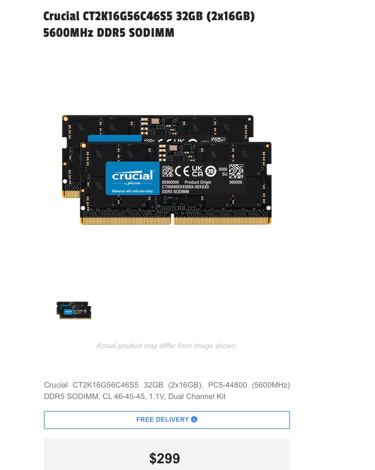 Which RAM is better, Crucial DDR5 32GB or Corsair Vengeance 64GB?