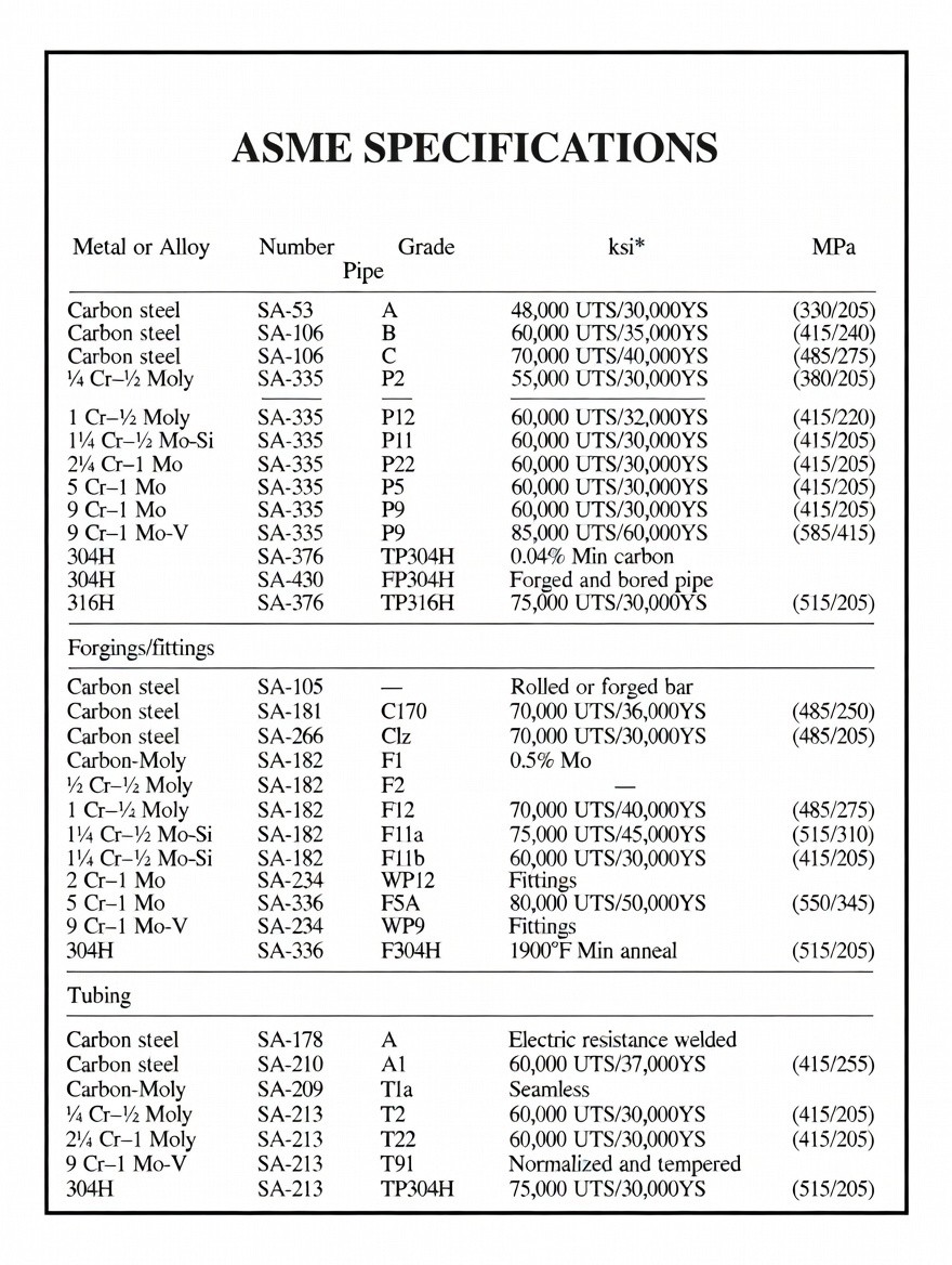 Mechanical - ASME Specifications! #pipingengineering #pipingsystem # ...