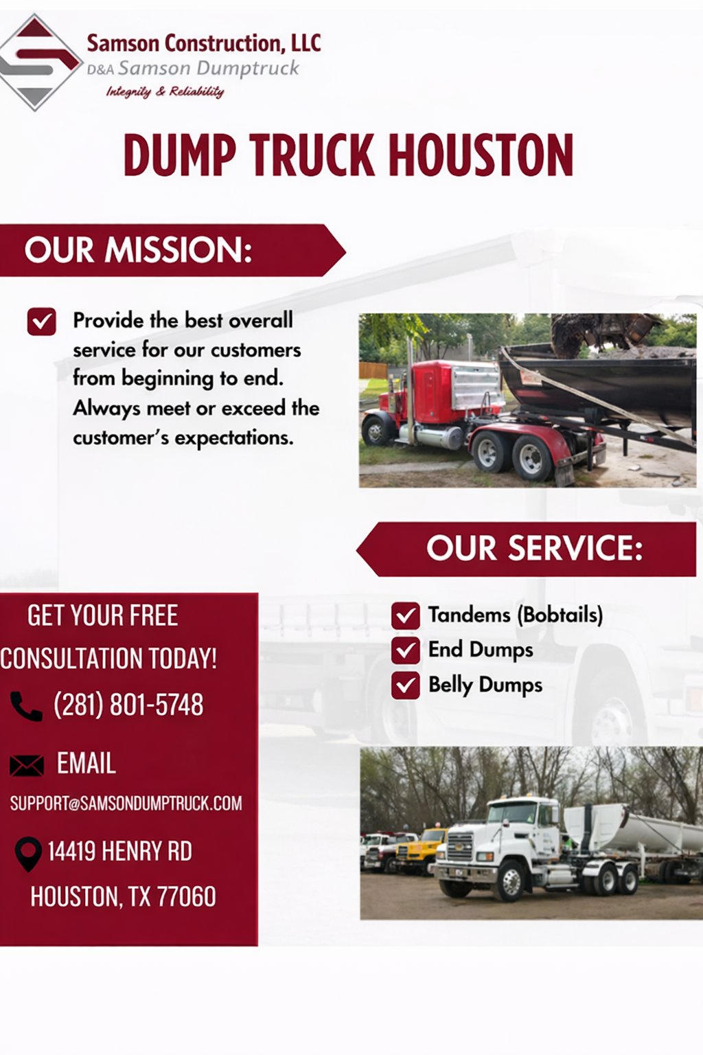 Samson Dump Truck | Houston TX