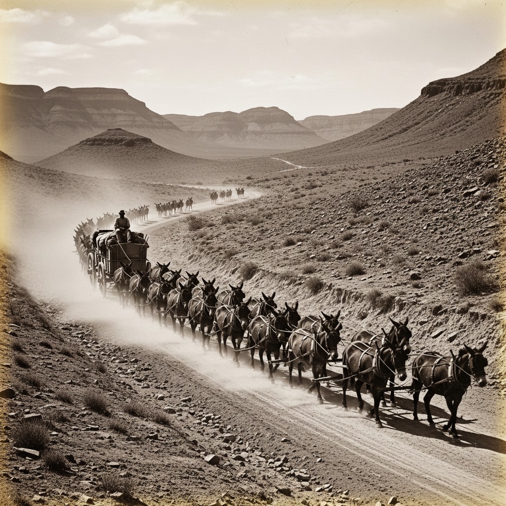 Rick Edney is training mules to pull several wagons to recreate