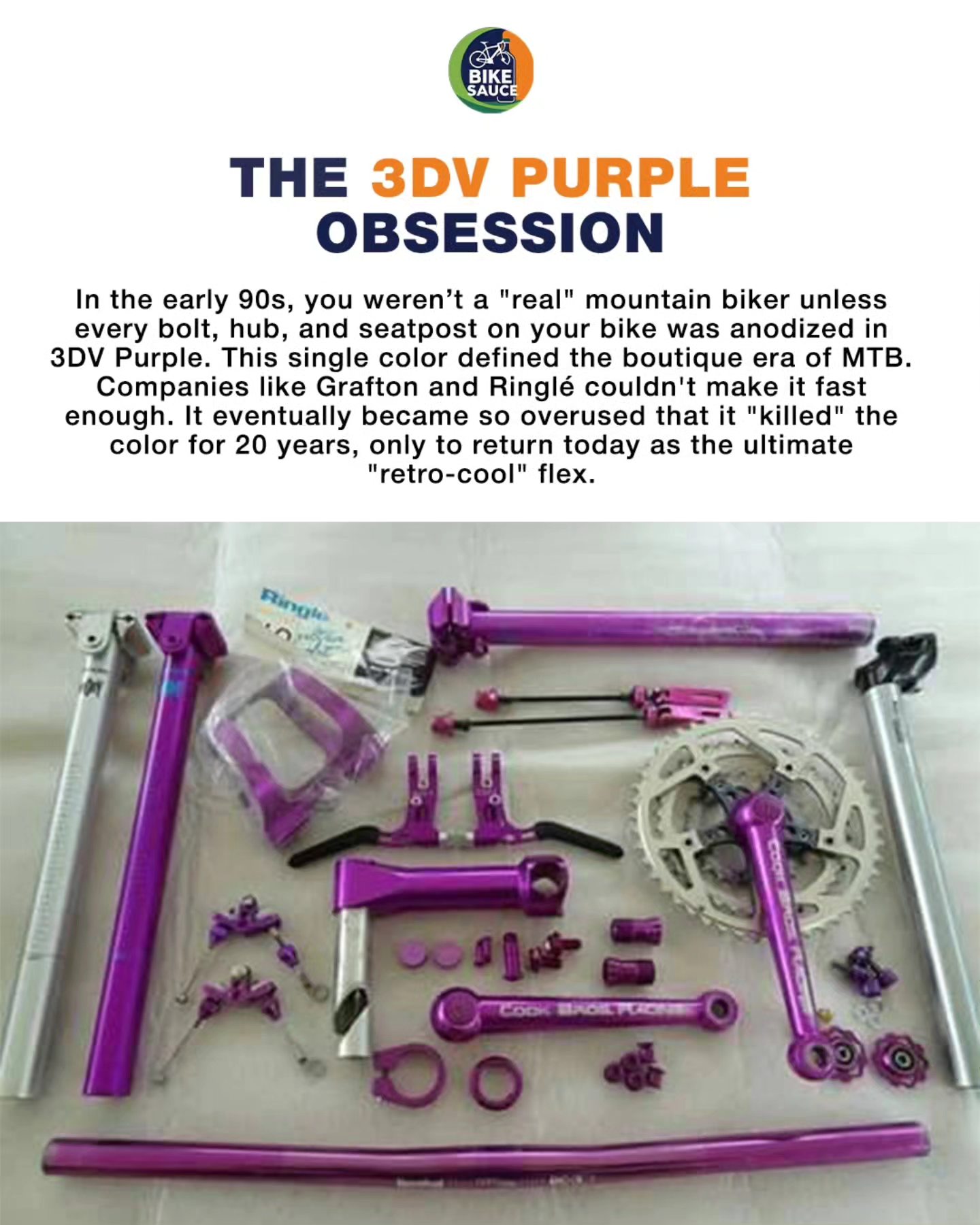 The return of 3DV purple in mountain biking