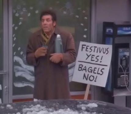 Maglietta H&H Bagel Kramer Festivus - Seinfeld, Nera, Uomo, Nuova Con Etichette