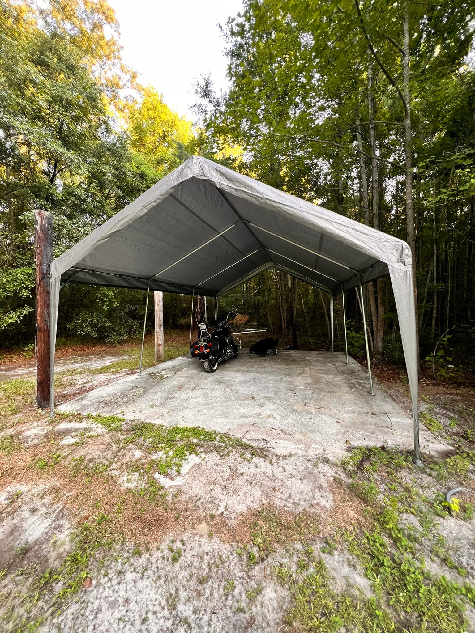 Coleman screen canopy joint tarp II setup complete