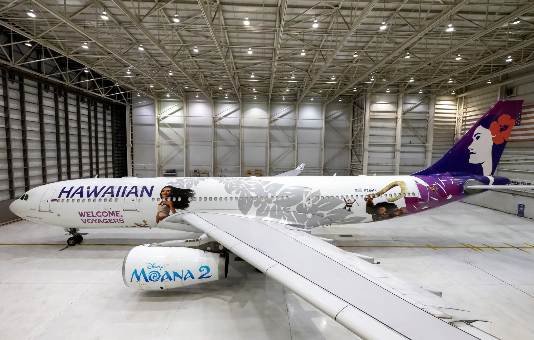 New Lilo and Stitch movie markings on Hawaiian Air Boeing 717