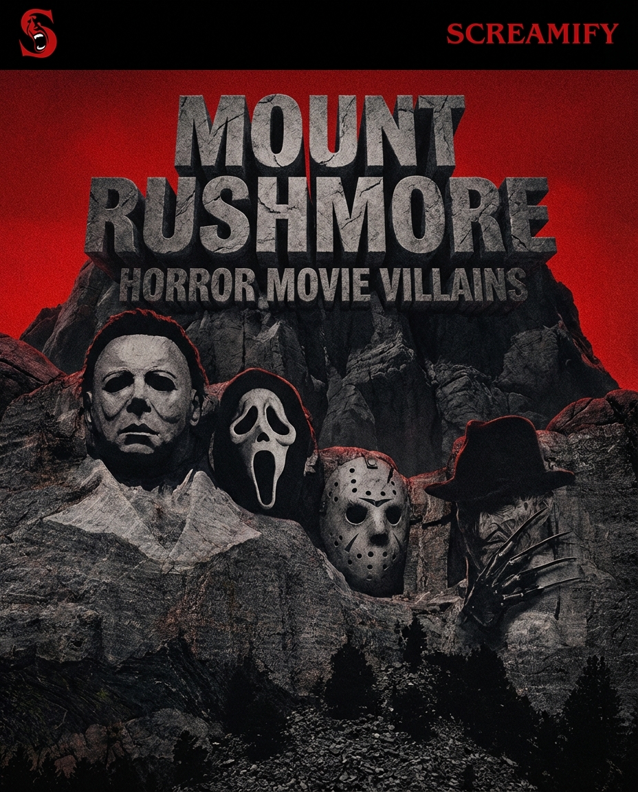 Screamify - MOUNT RUSHMORE: Horror Movie Villains 🗿 Who makes YOUR ...