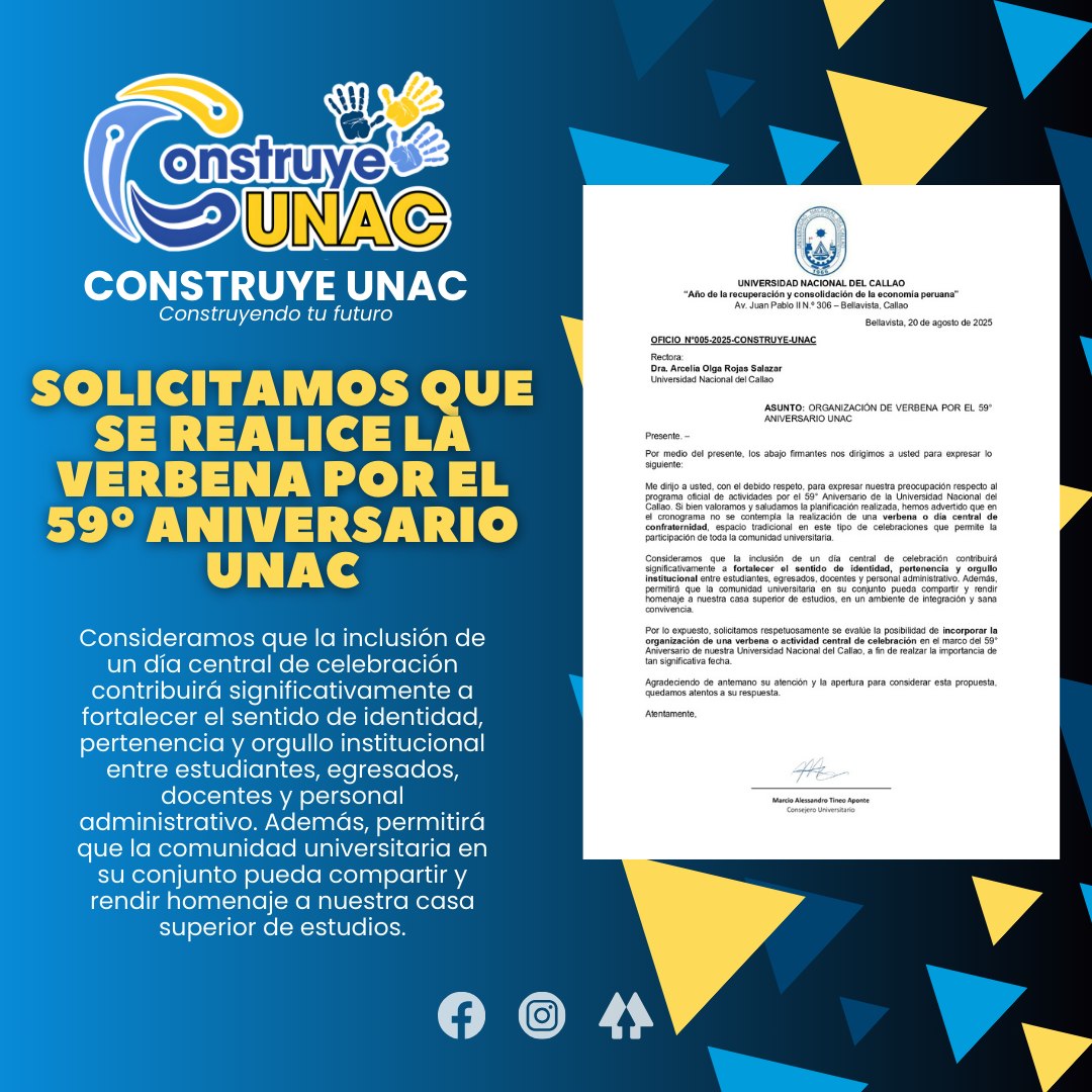Construye UNAC - 📢 ¡Atención Comunidad Universitaria! 🎓💙... | Facebook