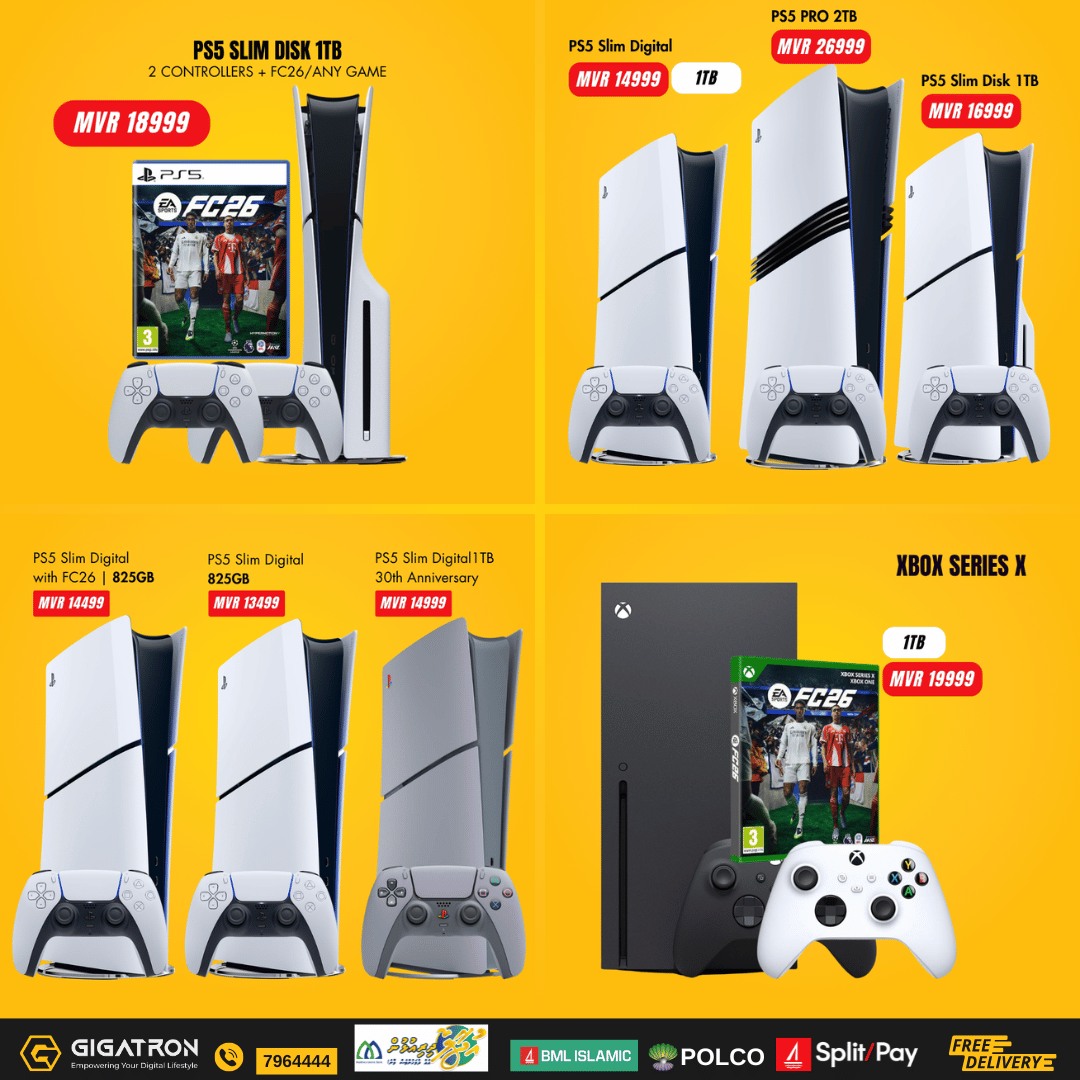 Gaming gear and accessories in Maldives starting from MVR 999
