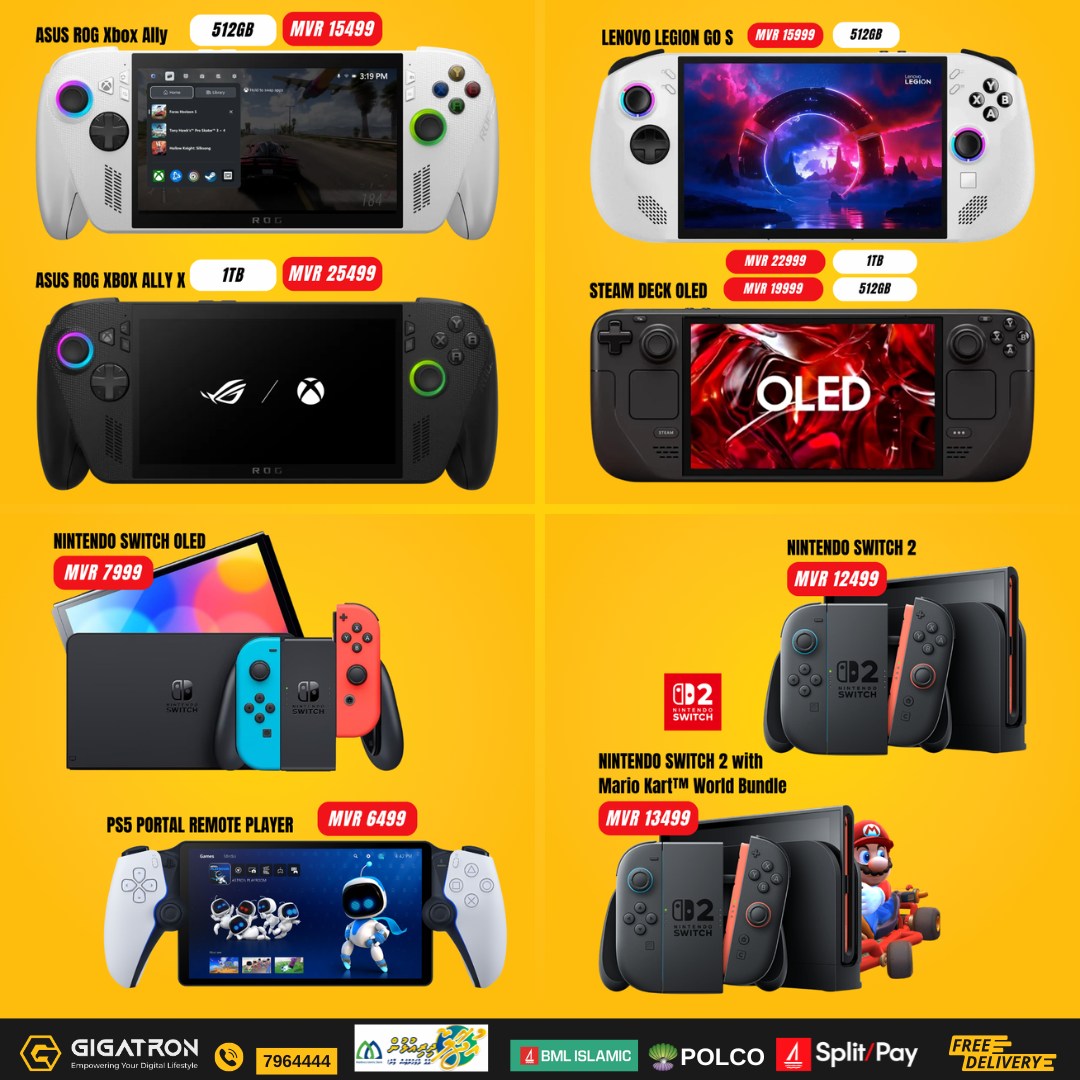 Gaming gear and accessories in Maldives starting from MVR 999