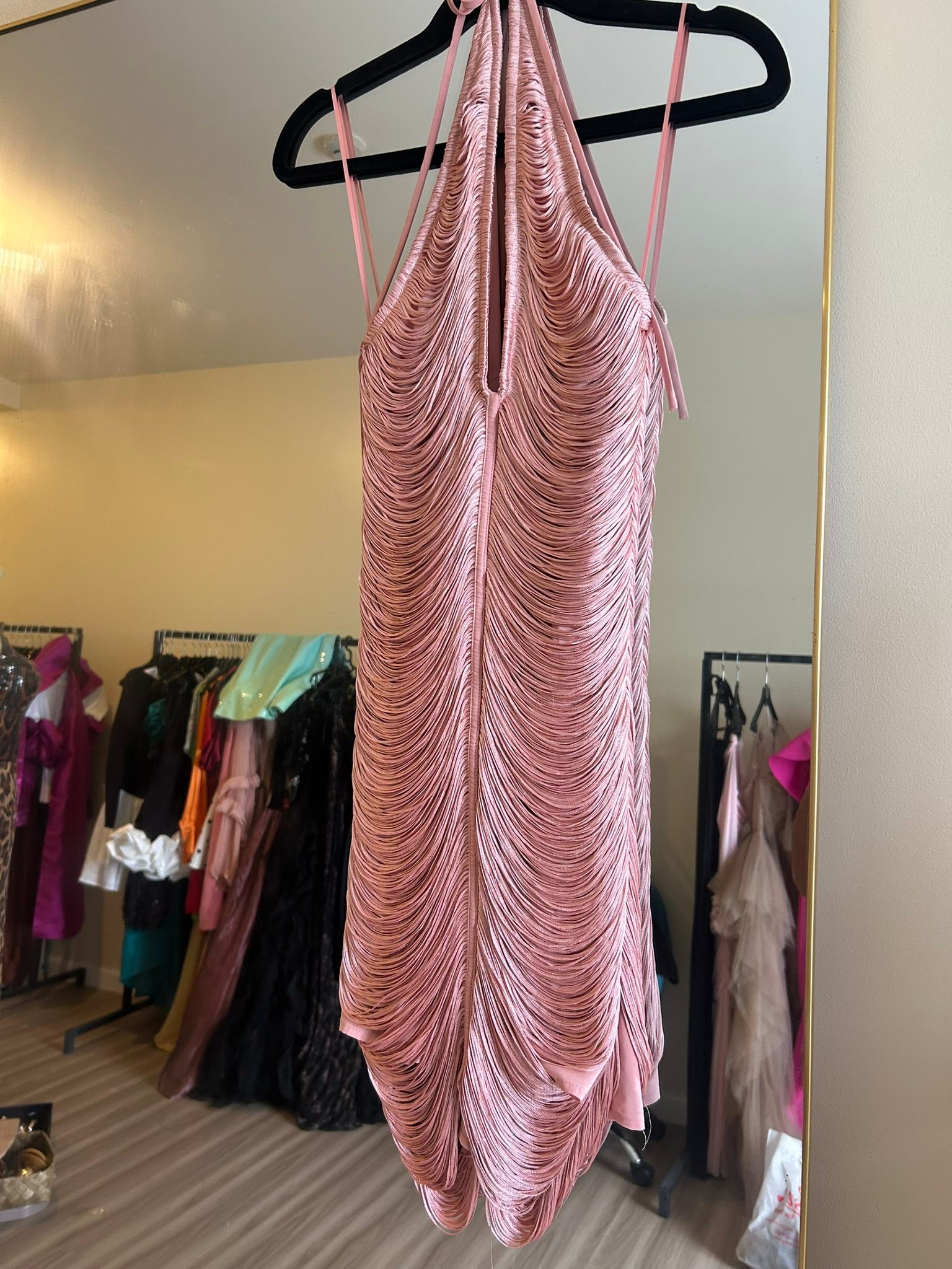 zara halter dress with fringe Mini for Sale winter outfit