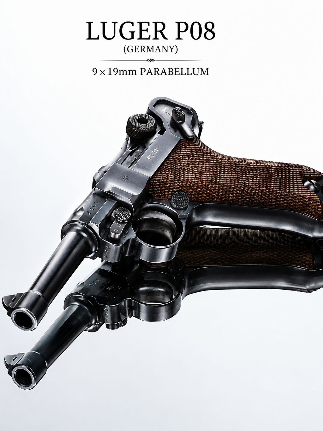 1:1 scale LS German Luger P 08 Parabellum Pistol model kit