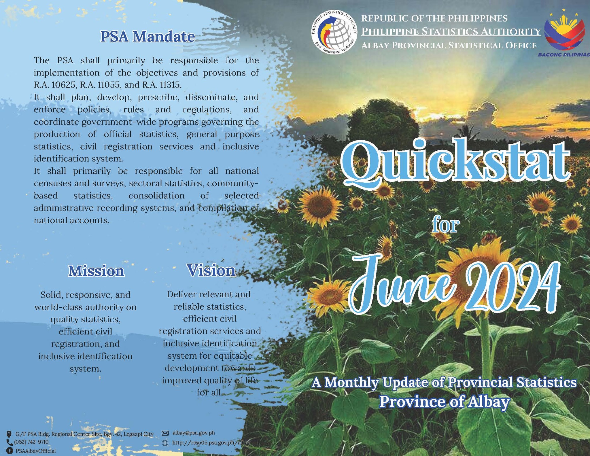 Albay QuickStat... - Philippine Statistics Authority Albay | Facebook