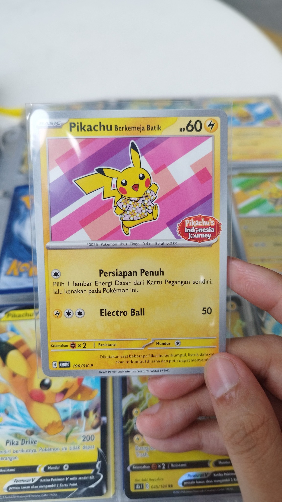 pokemon berkemeja flower promo pikachu's indonesia journey card 190/sv-p Sealed Pack Pikachu Batik 101/SV-P  Greg's Game Shop PSA 10]Pikachu Berkemeja Batik (Flower
