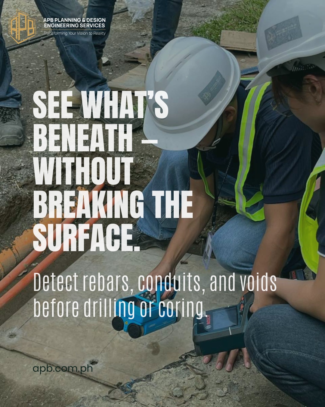 APB - Avoid costly damages and unnecessary rework. APB’s rebar scanning ...