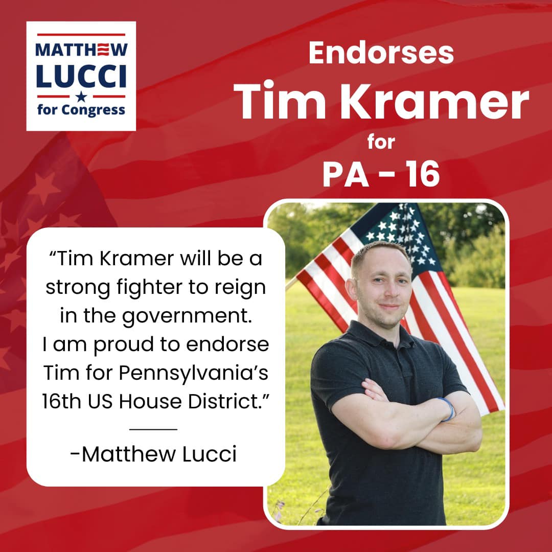 We are proud to have the... - Tim Kramer for Congress