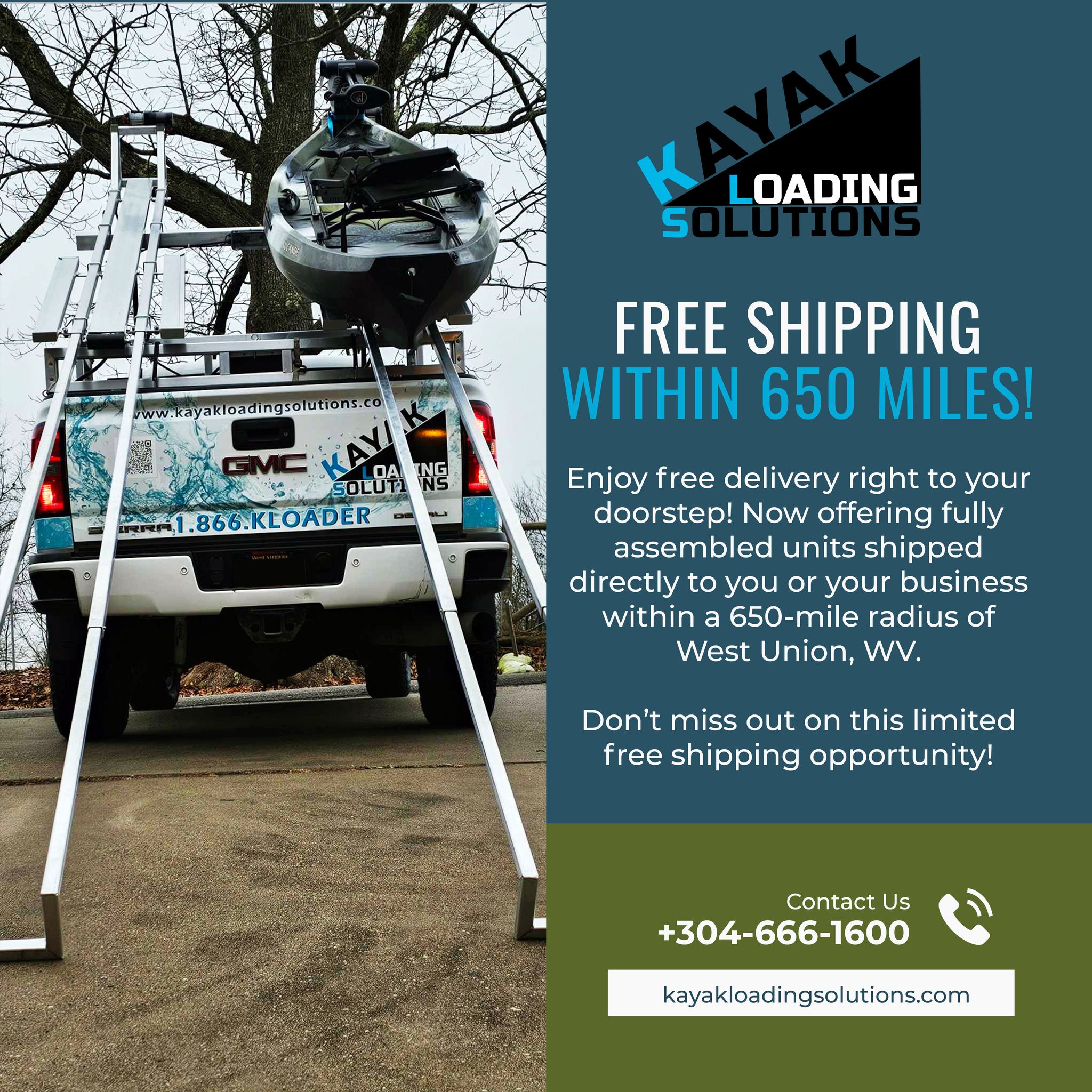 Exciting News: Free Shipping Now... - Kayak Loading Solutions